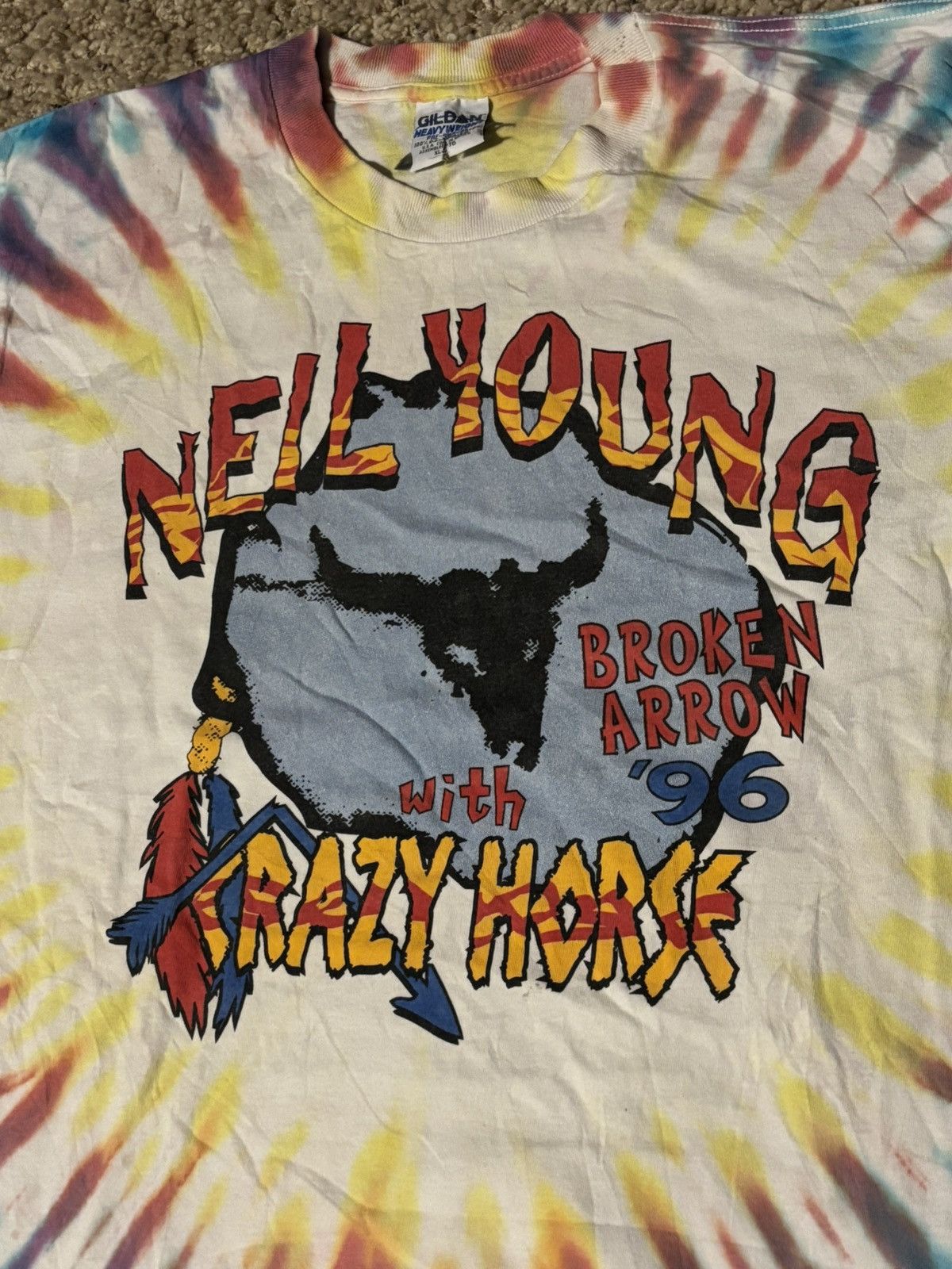 Band Tees × Vintage Vintage 1996 Neil Young Tour Tee Size US XL / EU 56 / 4 - 3 Thumbnail