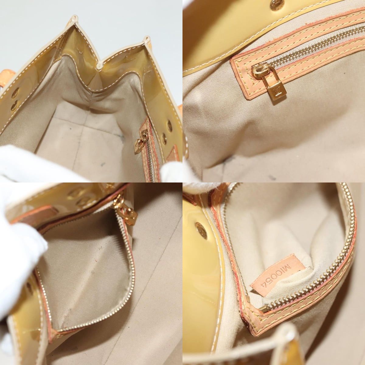 Louis Vuitton LOUIS VUITTON Monogram Vernis Reade PM Hand Bag Beige M91334 Size ONE SIZE - 12 Thumbnail