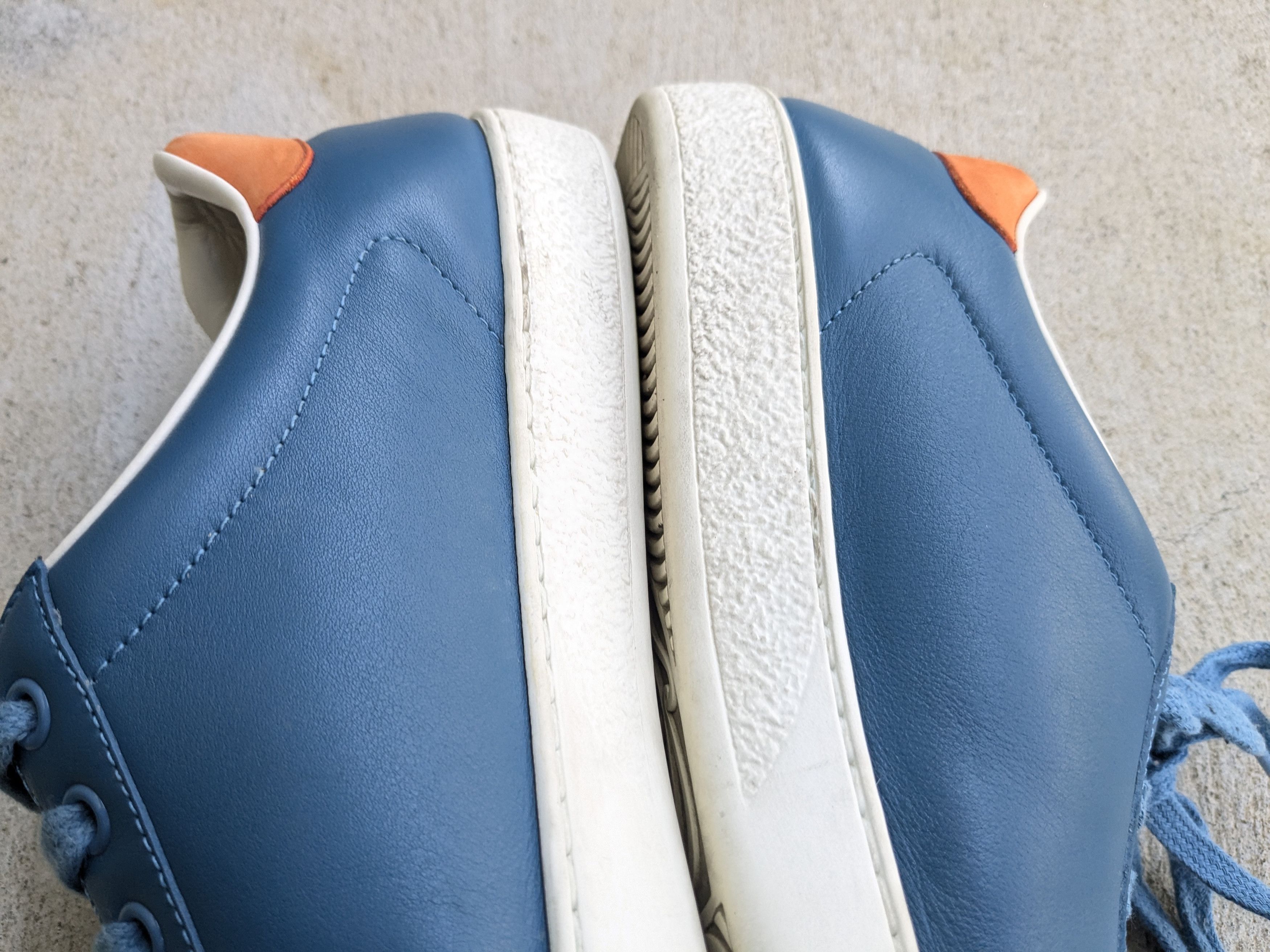Gucci Gucci Ace Sneakers 8 Interlocking G Leather Blue Orange Size US 8 / EU 41 - 12 Thumbnail