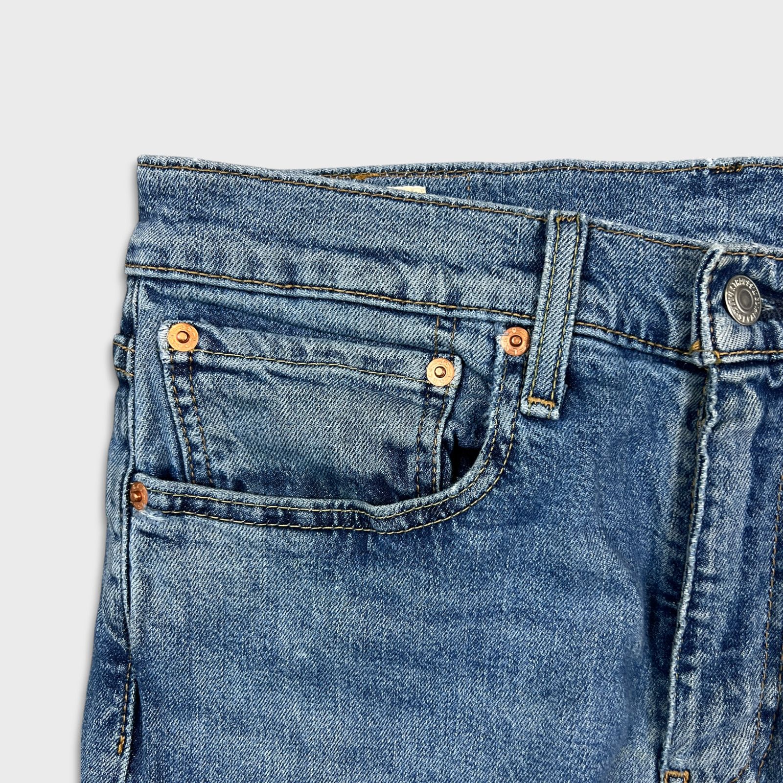 Levi's × Vintage Levi's 502 Jeans 31x30 Regular Taper Fit Premium Denim Pants Size US 31 - 3 Thumbnail