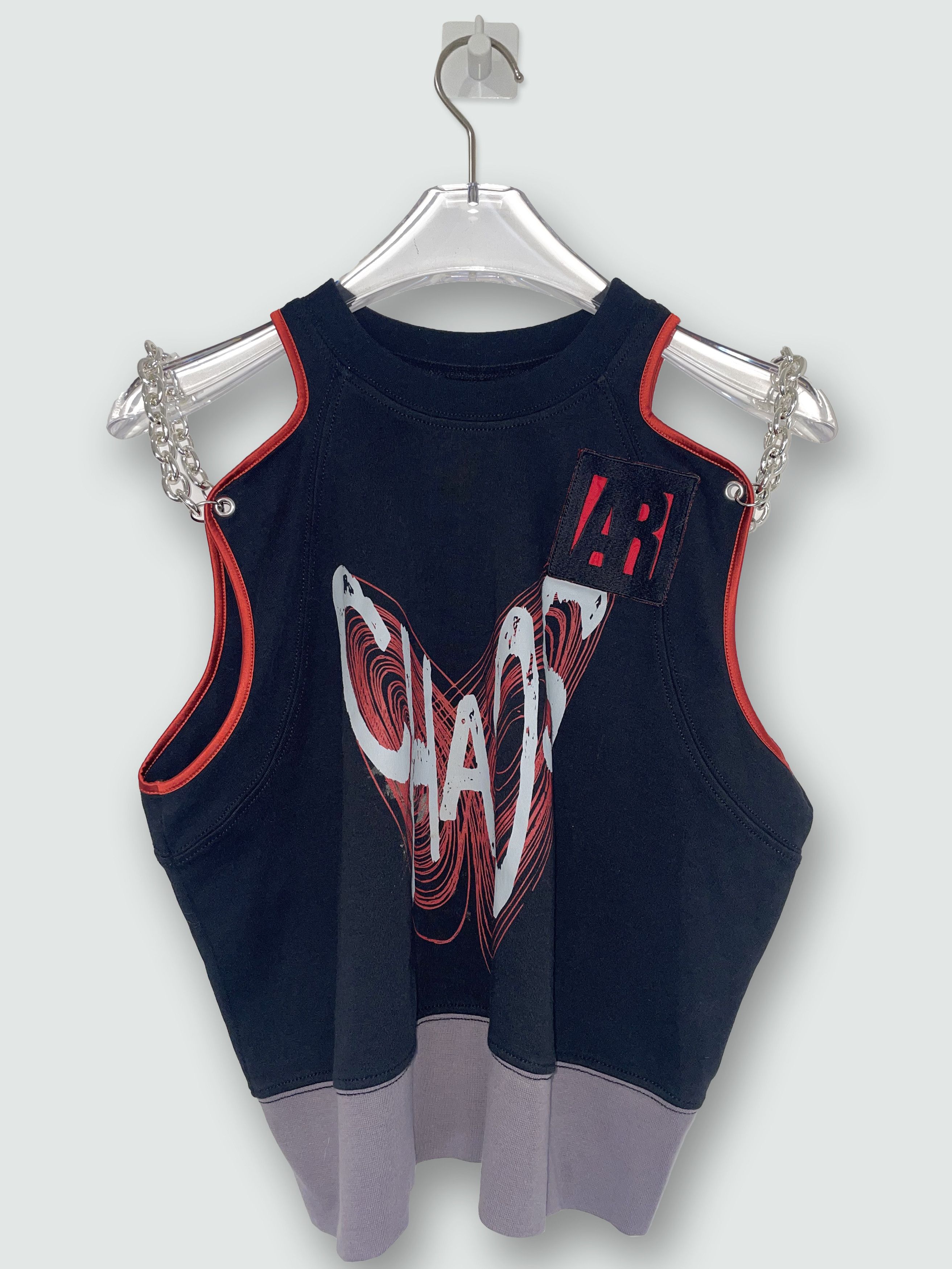 Vivienne Westwood Black Punk Chaos Silver Chain Top | Size XSmall Size XS / US 0-2 / IT 36-38 - 1 Thumbnail