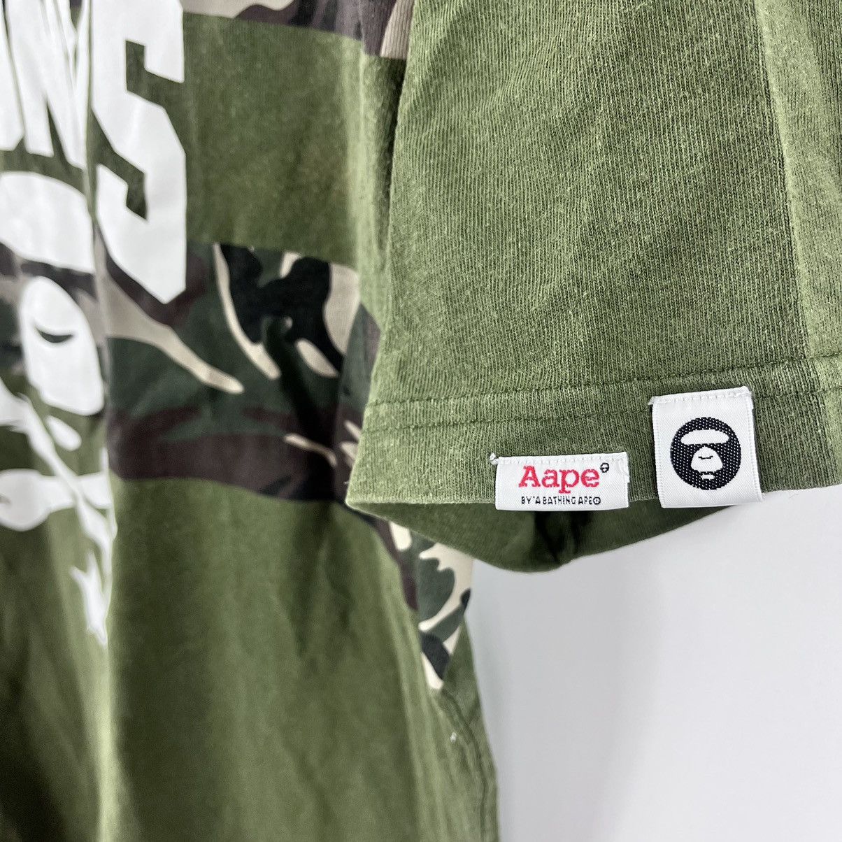 Aape Aape TShirt Y2K Big Logo American Style Green/Olive Size XL Size US XL / EU 56 / 4 - 7 Thumbnail