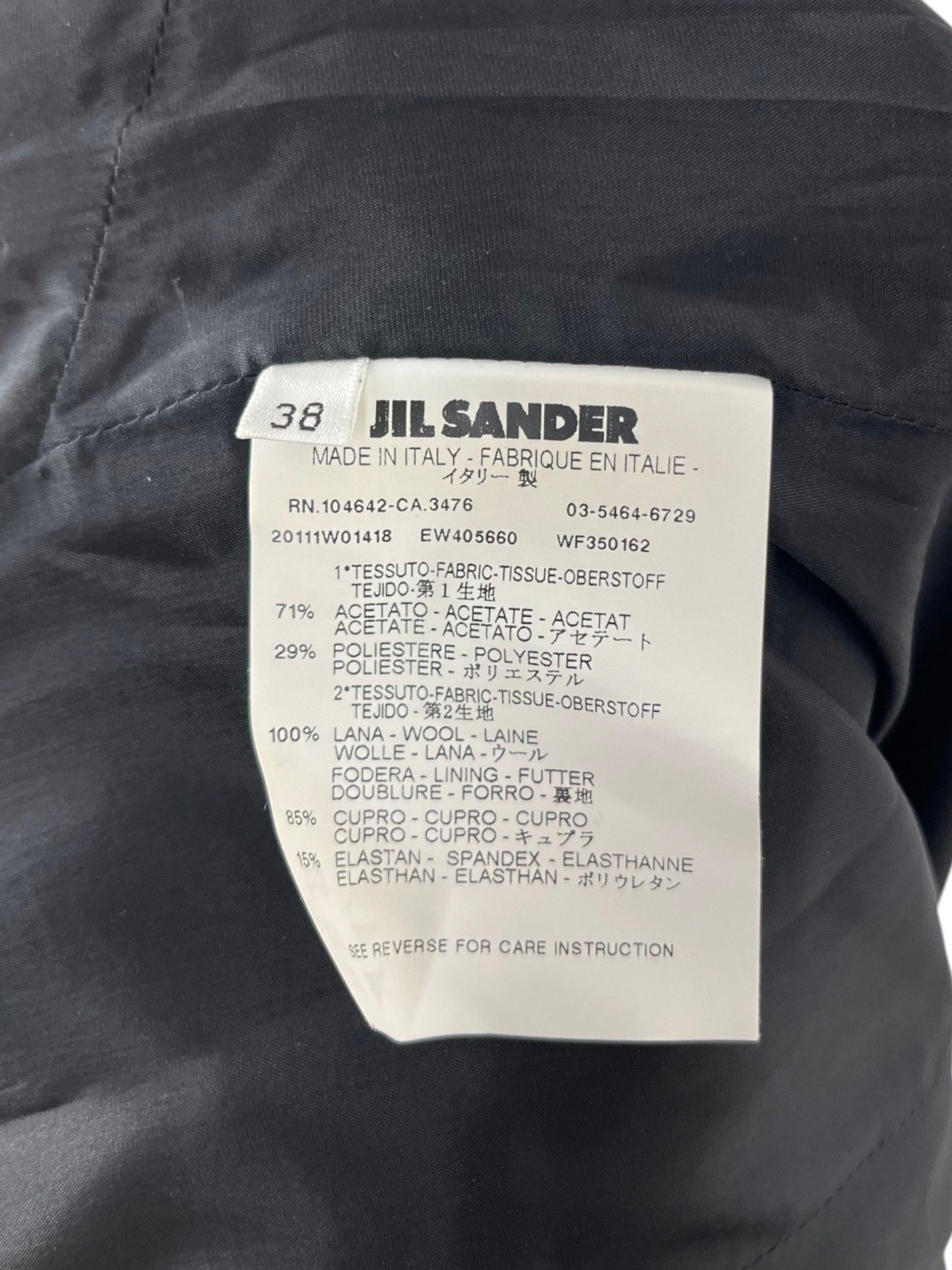 Jil Sander by Raf Simons Black Wool Sheath Dress Orange Cut-Out Panels Size XS / US 0-2 / IT 36-38 - 10 Thumbnail