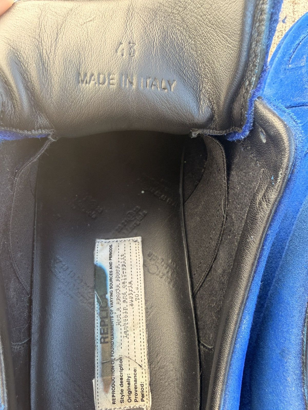 Maison Margiela GAT Low Blue Velvet Size US 10 / EU 43 - 9 Thumbnail