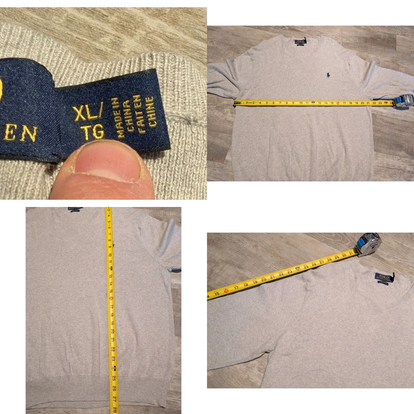 Polo Ralph Lauren POLO RALPH LAUREN XL Pima Cotton V-Neck Sweater Gray Heather Mens Size US XL / EU 56 / 4 - 8 Thumbnail