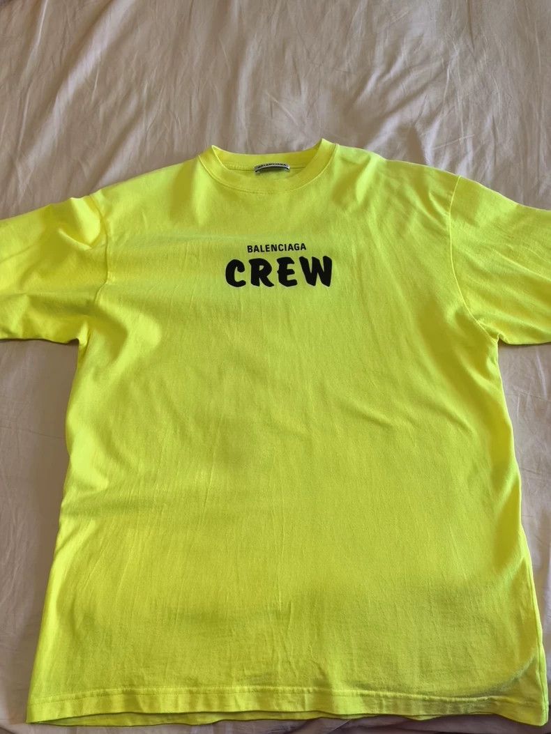 Balenciaga Balenciaga CREW Short Sleeve, Fluorescent Green, XS Size US XS / EU 42 / 0 - 1 Thumbnail