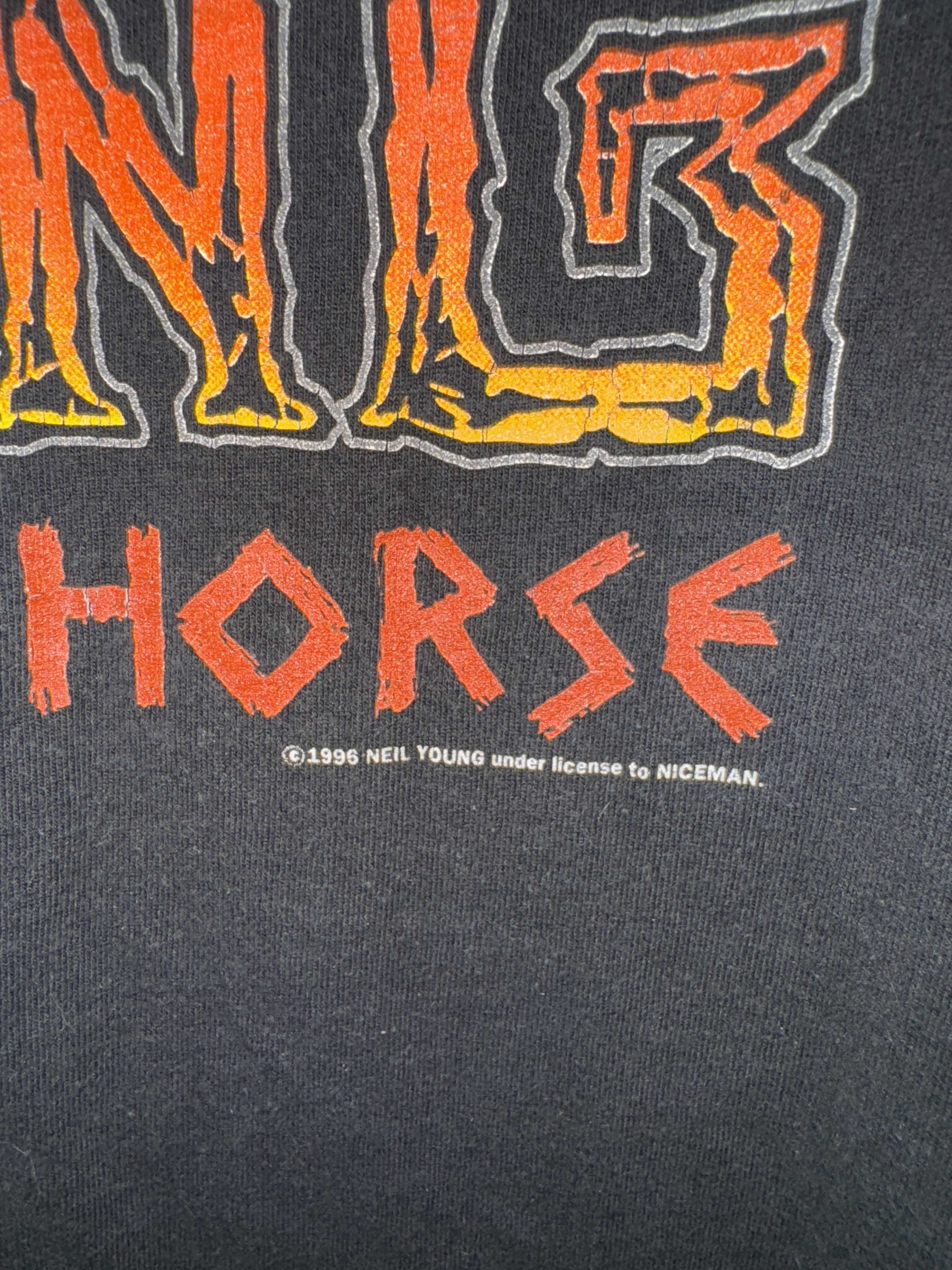 Vintage Vintage Neil Young Tee Neil Young Crazy Horse Concert Shirt Size US XL / EU 56 / 4 - 3 Thumbnail