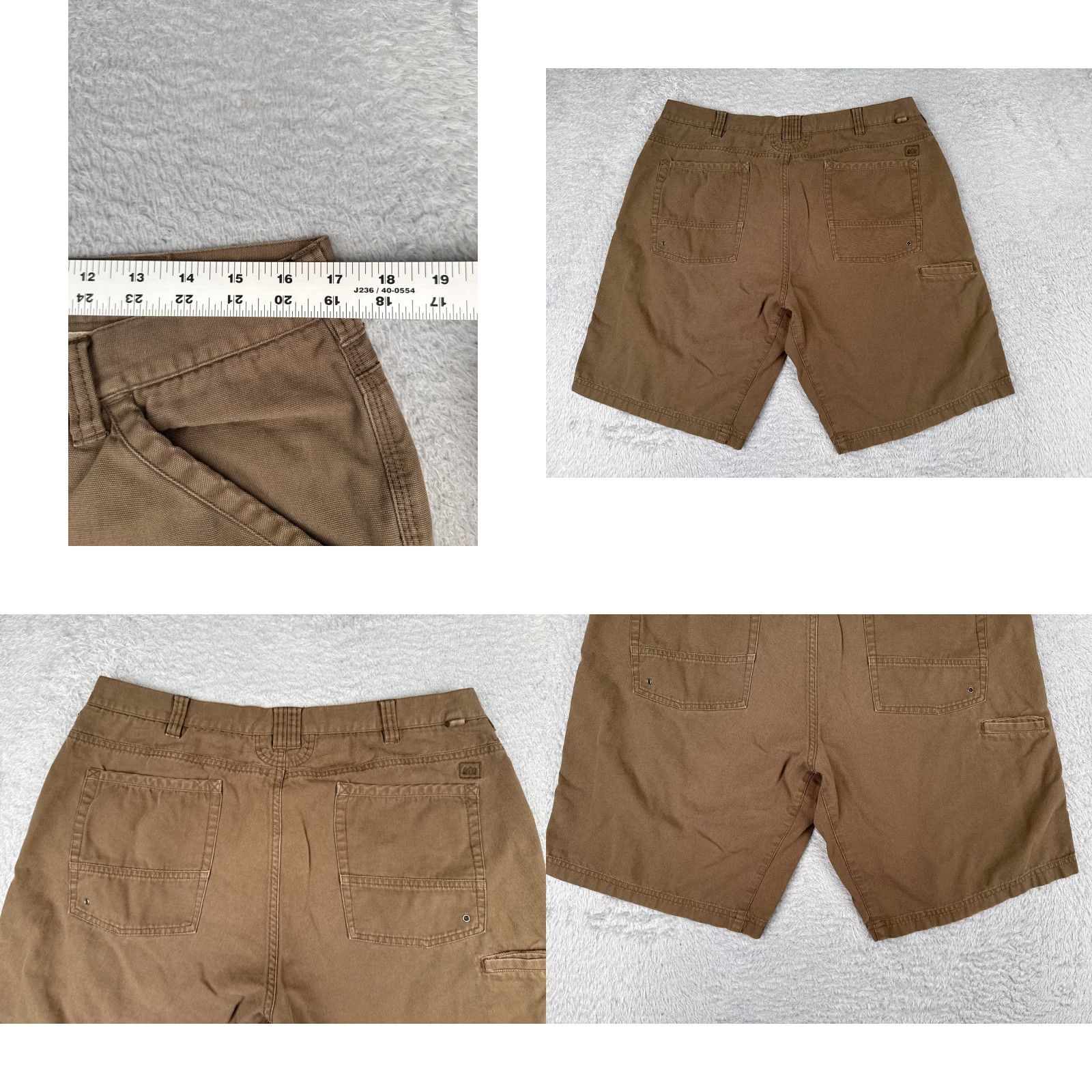 Vintage REI Chino Shorts Men 38 Brown 100% Cotton Duck Fabric Cargo Pockets Cargo Short Modern Regular Fit Cotton Casual Outdoor Men's Shorts Size US 38 / EU 54 - 9 Thumbnail