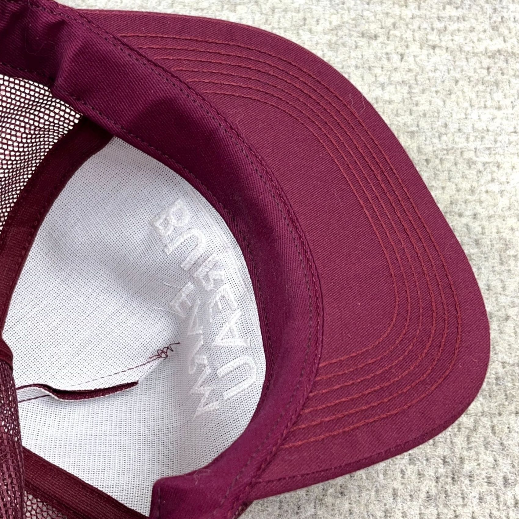 Vintage VINTAGE K Products Trucker Hat Cap Made In USA 80s Farm Bureau Virginia Maroon Size ONE SIZE - 5 Thumbnail