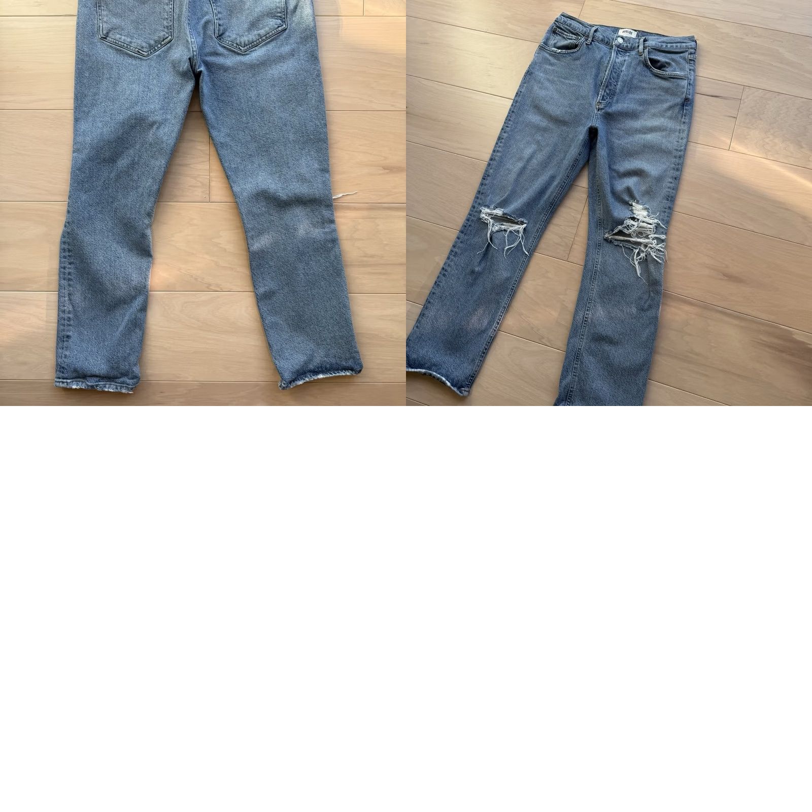 Agolde AGOLDE Riley Crop Jeans Women's 29 Blue High Rise Jeans Crop 5-Pocket Denim Vintage No Size 29" - 8 Thumbnail