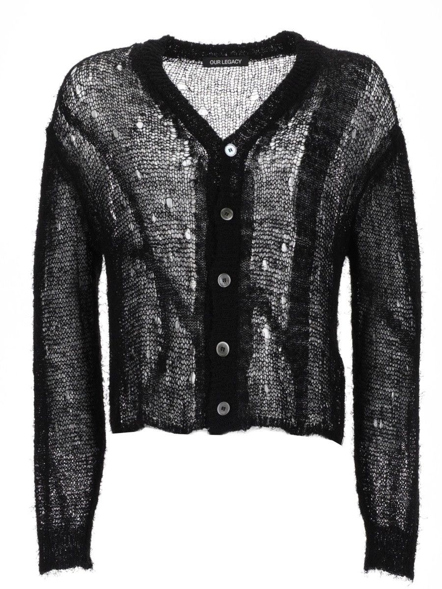 Our Legacy OUR LEGACY CARDIGAN TRAFORATO - BLACK (IT 46) Size US S / EU 44-46 / 1 - 1 Thumbnail