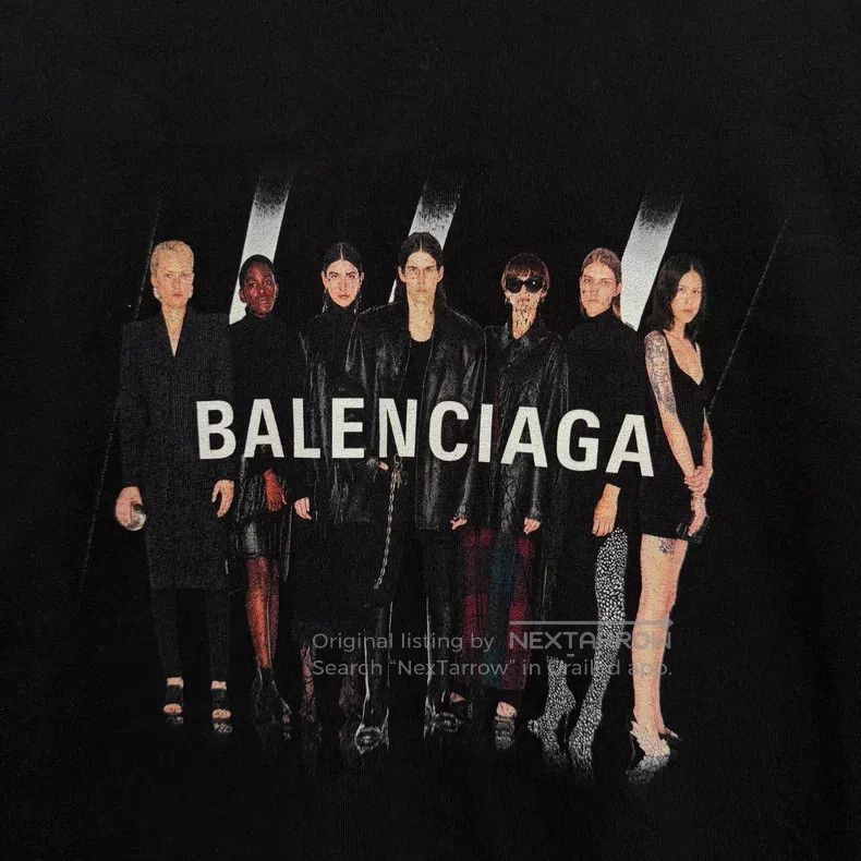 Balenciaga Balenciaga Band Portrait Printed Short Sleeve T-Shirt Size US M / EU 48-50 / 2 - 5 Thumbnail