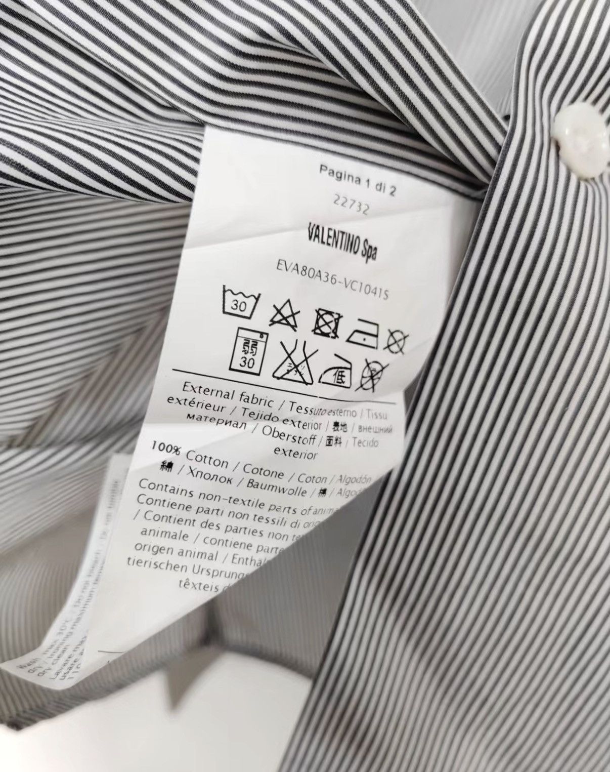 Valentino VALENTINO 100% Cotton Long Sleeve Shirt J30 Size US S / EU 44-46 / 1 - 7 Thumbnail