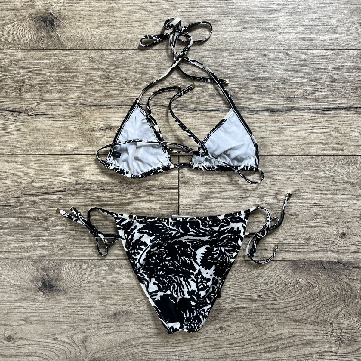 Gucci Gucci Two-pieces swimsuit Bikini Black White Abstract Size S / US 4 / IT 40 - 9 Thumbnail