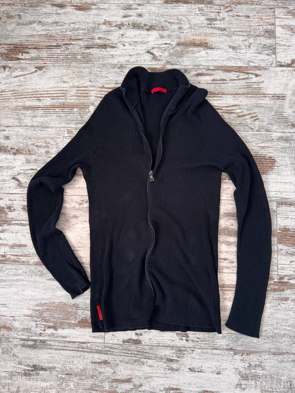 Prada Prada Linea Rossa Milano Men's Full Zip Knit Sweater Red Tab Size US L / EU 52-54 / 3 - 1 Thumbnail