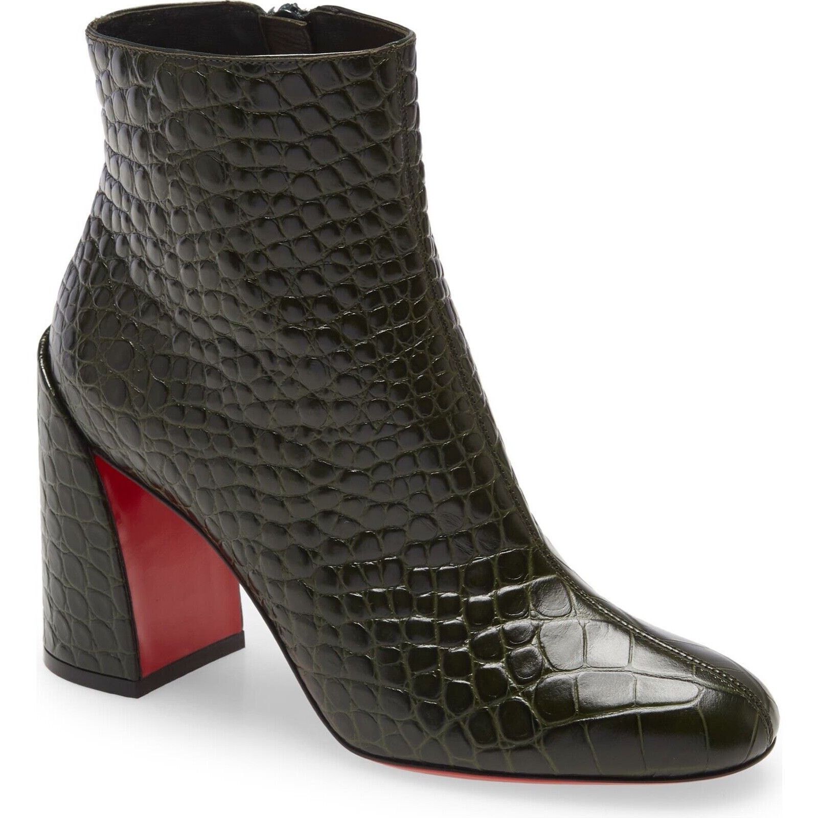 Christian Louboutin Christian Louboutin Turela 85 Forest Green Croc Short Ankle Size US 12 / IT 42 - 1 Thumbnail
