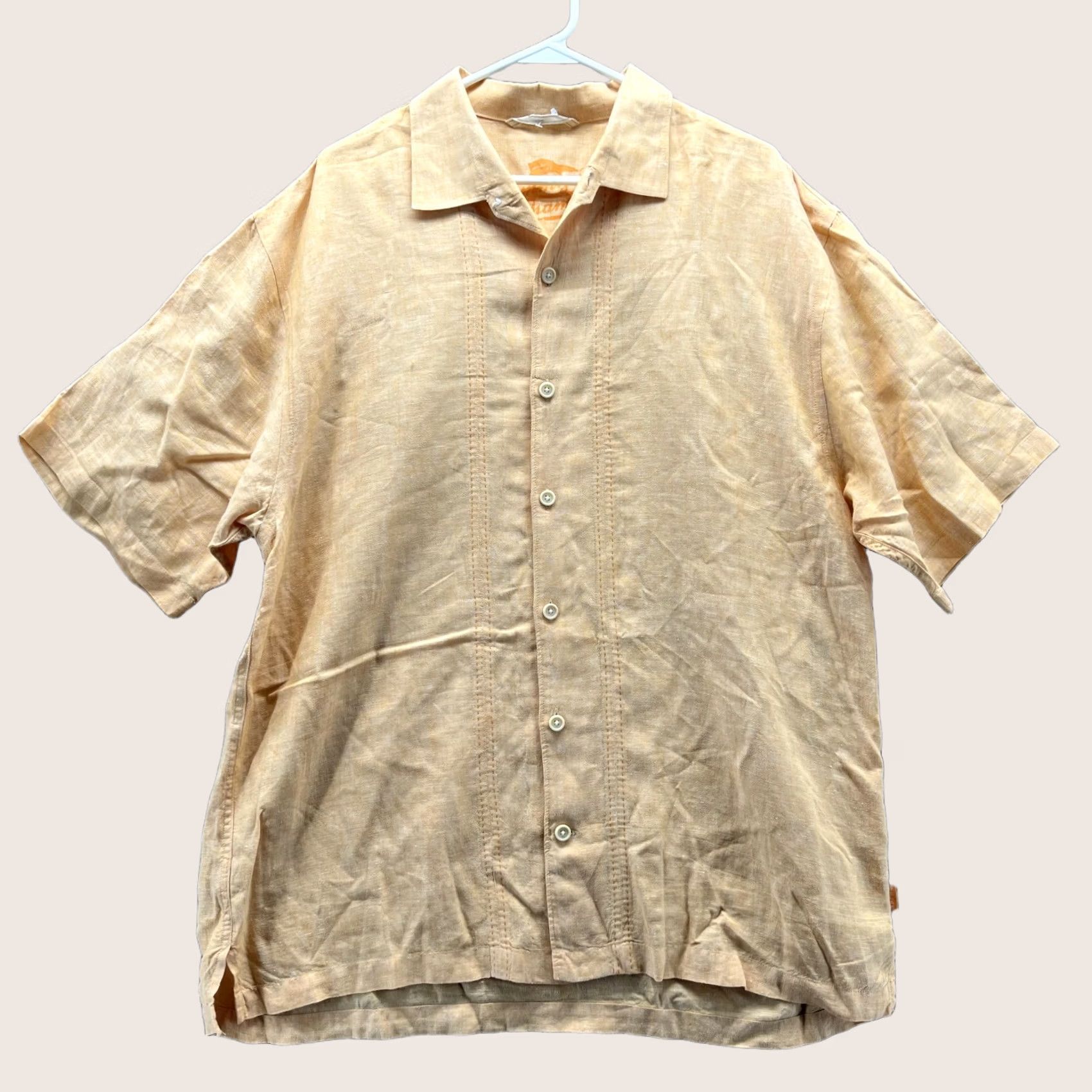 Tommy Bahama VINTAGE? Tommy Bahama Shirt Men XL Orange Casual Button Down Linen Relax XL Size US XL / EU 56 / 4 - 1 Thumbnail