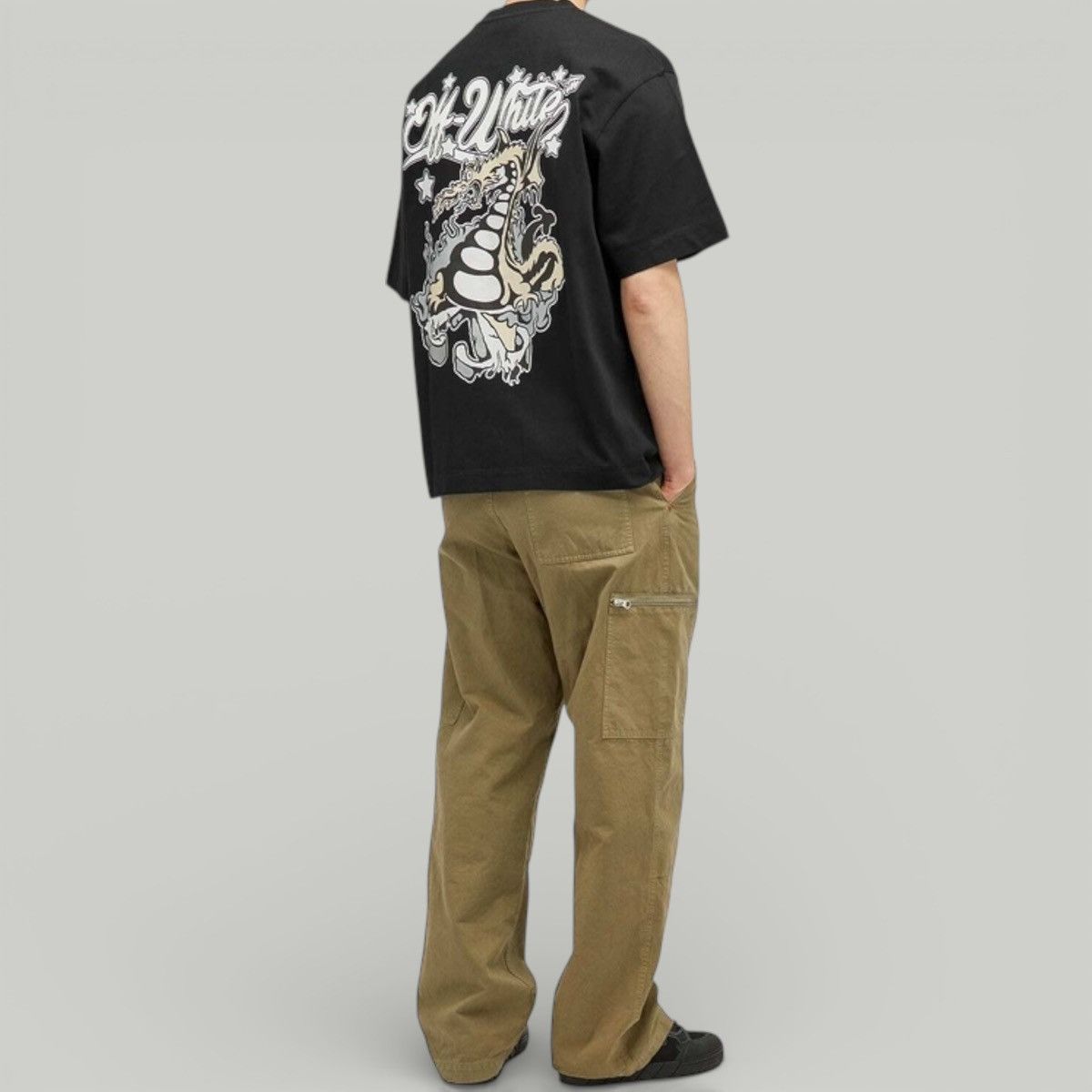 Off-White Off-White Dragon Skate T-shirt Size US L / EU 52-54 / 3 - 3 Thumbnail