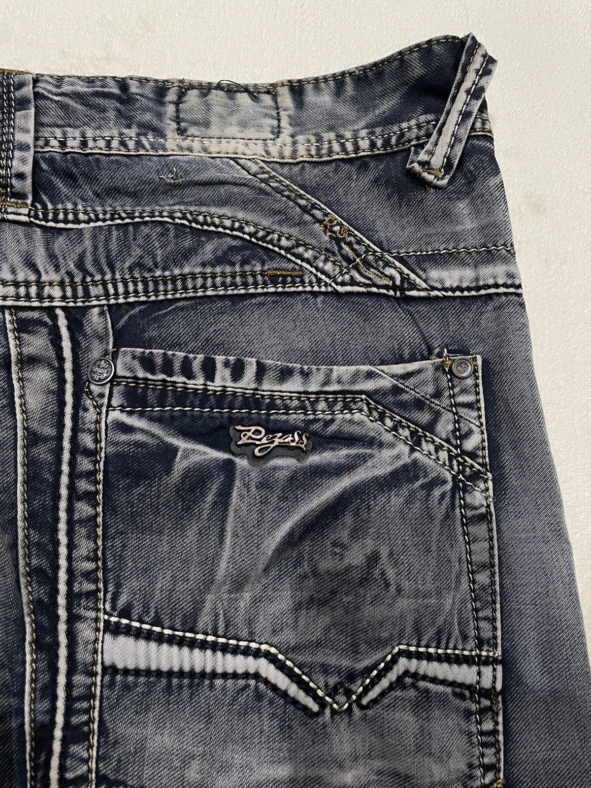 Japanese Brand Vintage Regass Denim Straight Cut Faded Jeans Size US 36 / EU 52 - 21 Thumbnail