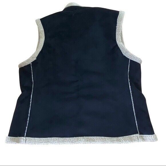 Other Tasha Polizzi Black Faux Suede Sherpa Lined Vest Embroidered Size S / US 4 / IT 40 - 9 Thumbnail