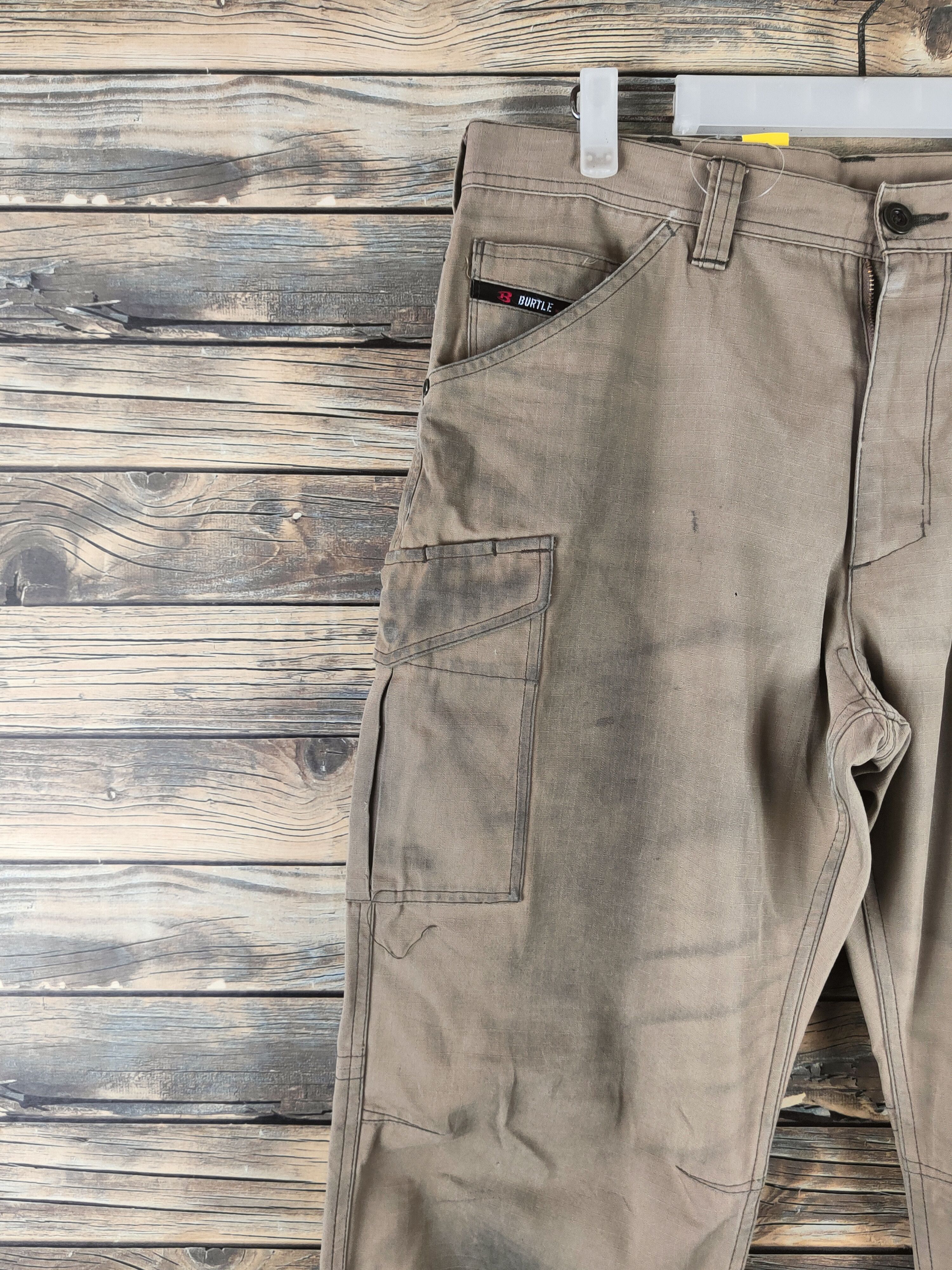 Japanese Brand DL Burtle Beige Multipocket Cargo Pants #46-333 Size US 34 / EU 50 - 4 Thumbnail