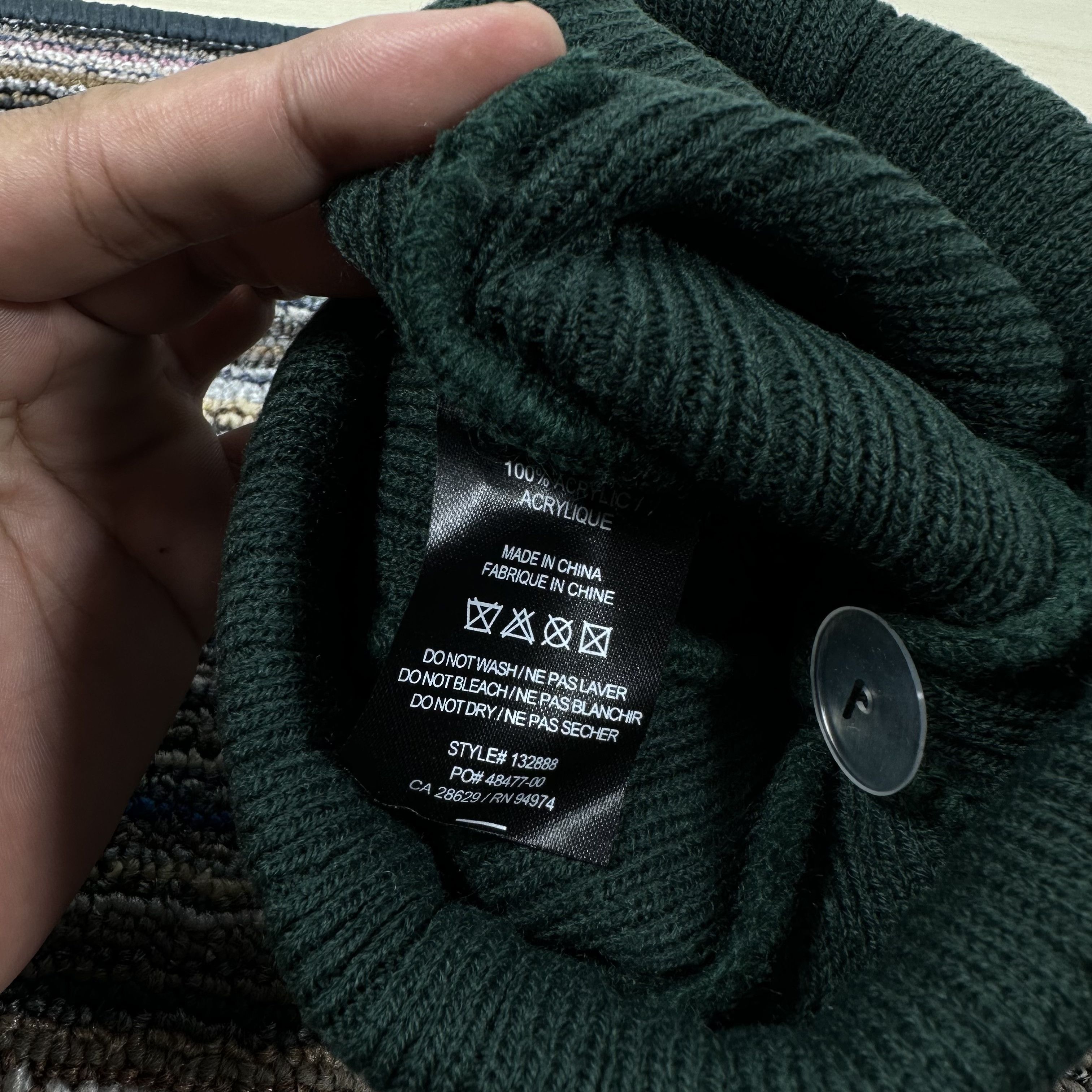 Stussy STUSSY BEANIE HAT STRIPED CUFF / GREEN Size ONE SIZE - 5 Thumbnail