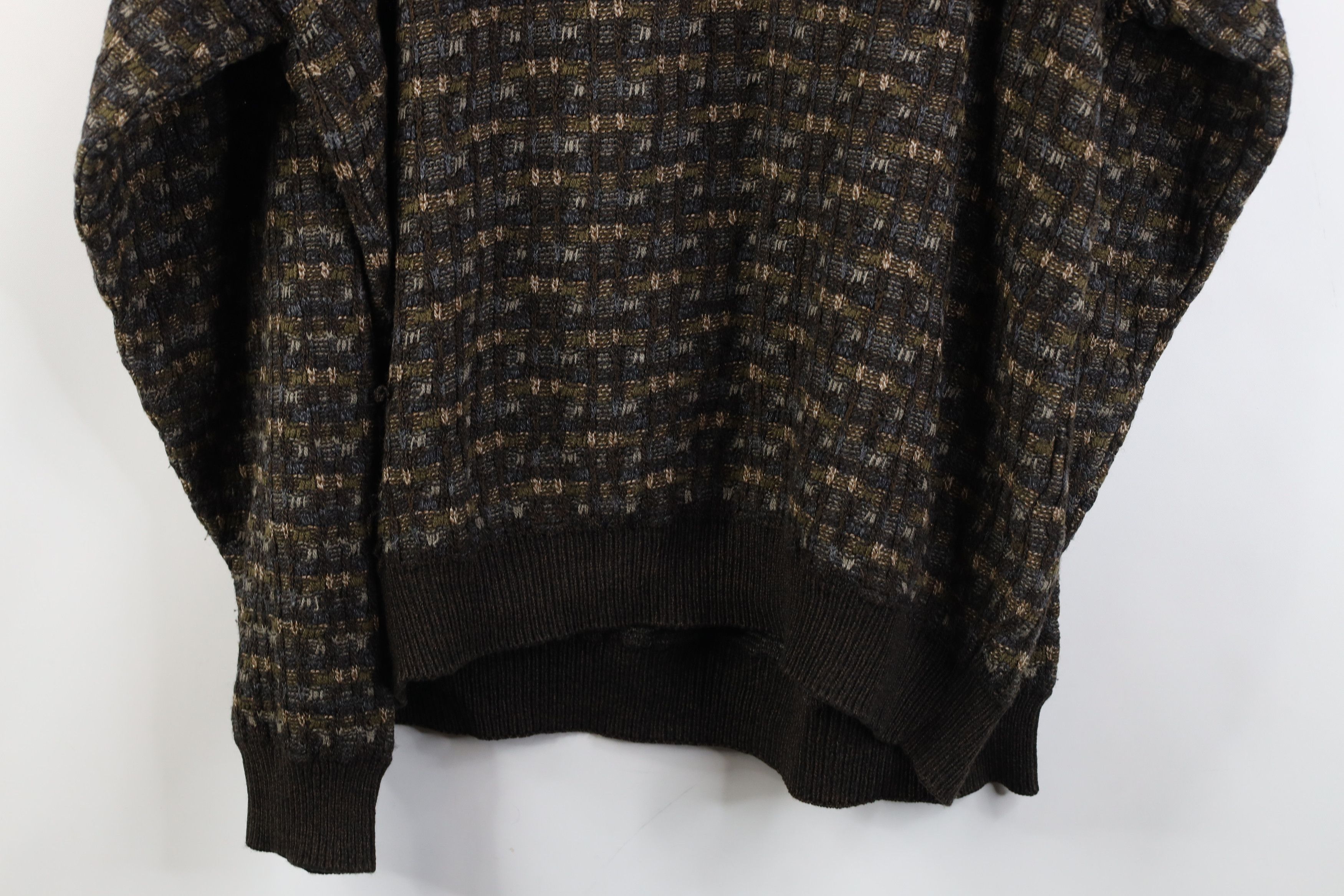Vintage Vintage 90s Streetwear Ribbed Knit Sweater Earth Tone Size US L / EU 52-54 / 3 - 10 Thumbnail