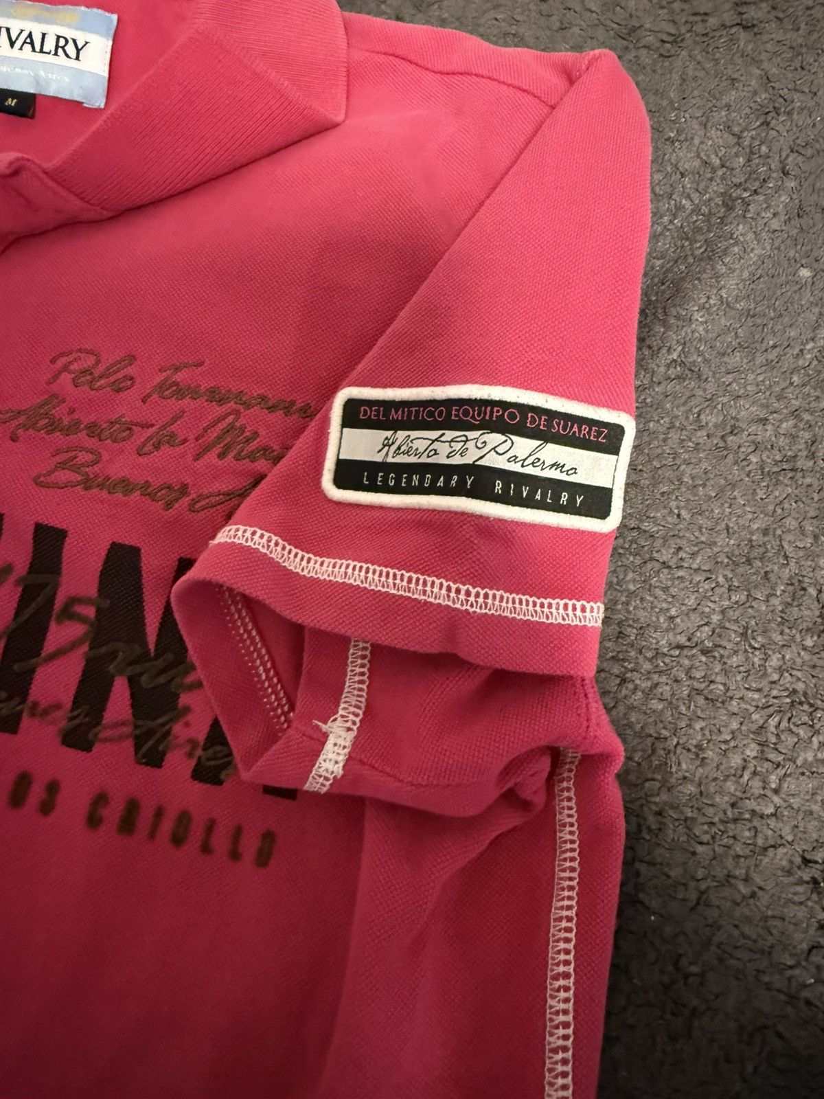 Vintage vintage pink polo rivalry argentina pasha style trikot Size US M / EU 48-50 / 2 - 3 Thumbnail