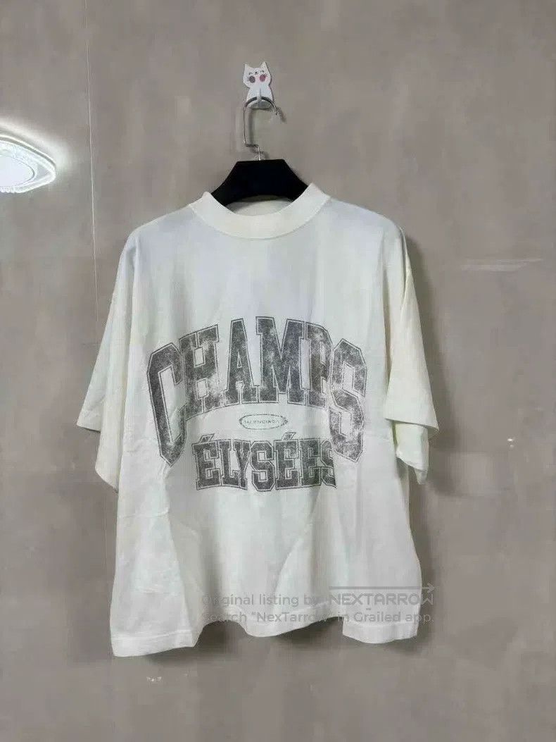 Balenciaga Balenciaga Alphabet Pattern Printed Round Neck Casual Shor Size US S / EU 44-46 / 1 - 1 Thumbnail