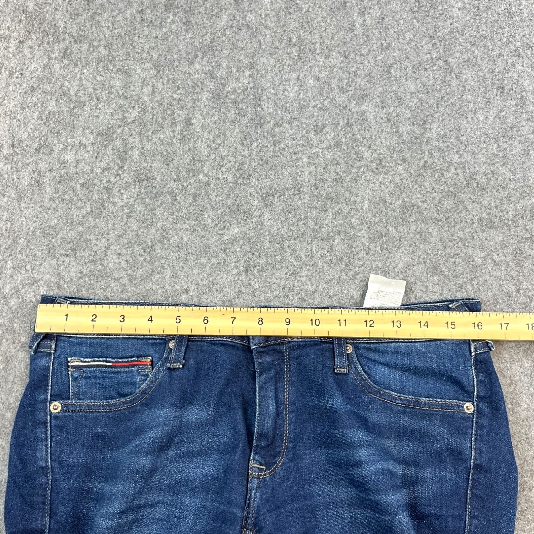 Tommy Hilfiger Tommy Hilfiger Womens Jeans Slim Skinny 32 12 Dark Blue Stretch Denim Slimming Pockets 5-Pocket Design Jeans Tailored Regular Size 34" / US 12 / IT 48 - 7 Thumbnail
