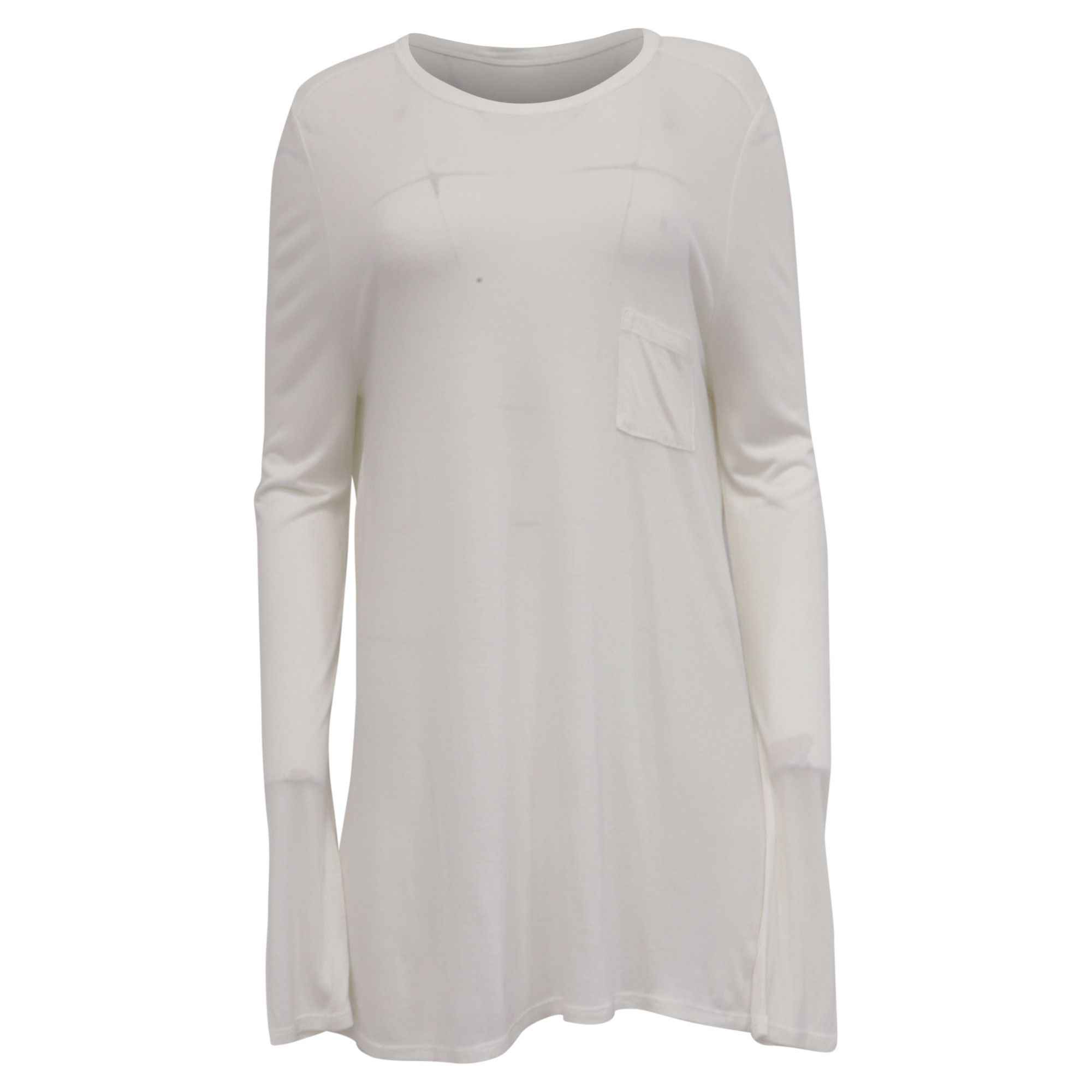 Alexander Wang Alexander Wang Long Sleeve Top with Pocket in White Modal Size XS / US 0-2 / IT 36-38 - 1 Thumbnail