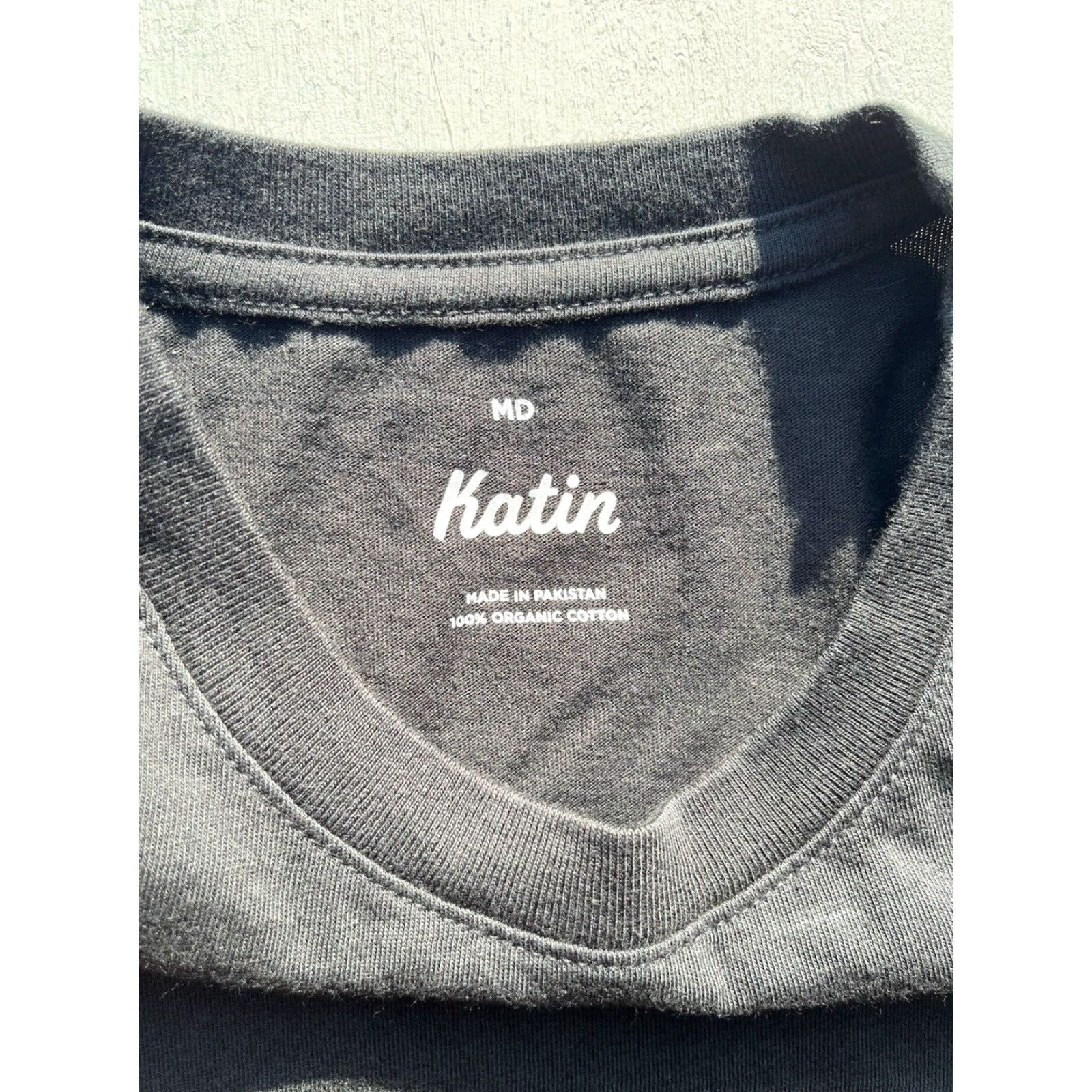 Katin Katin T-Shirt Black Spell-Out Logo M Surf Beach City 100% Organic Cotton Mens Regular Short Sleeve Size US M / EU 48-50 / 2 - 4 Thumbnail