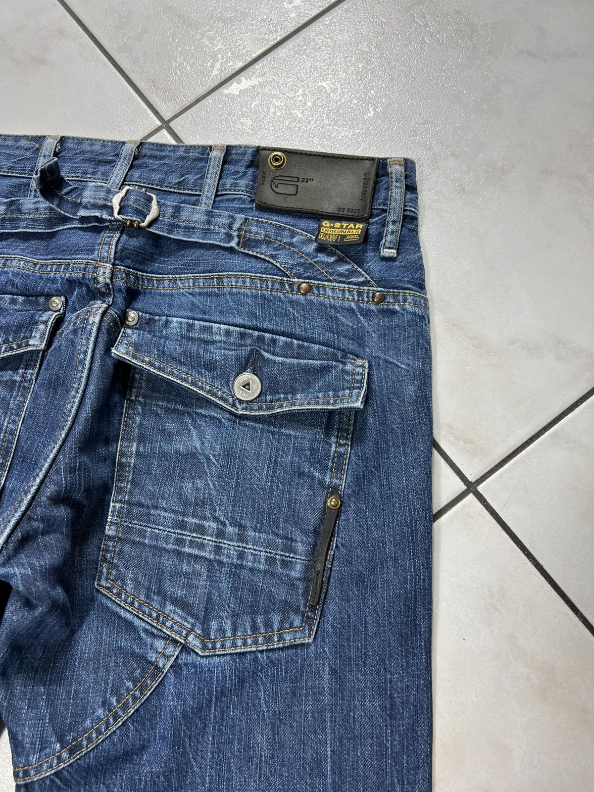 G-Star Vintage G-Star Raw y2k denim buckle back jeans elwood narrow Size US 32 / EU 48 - 12 Thumbnail