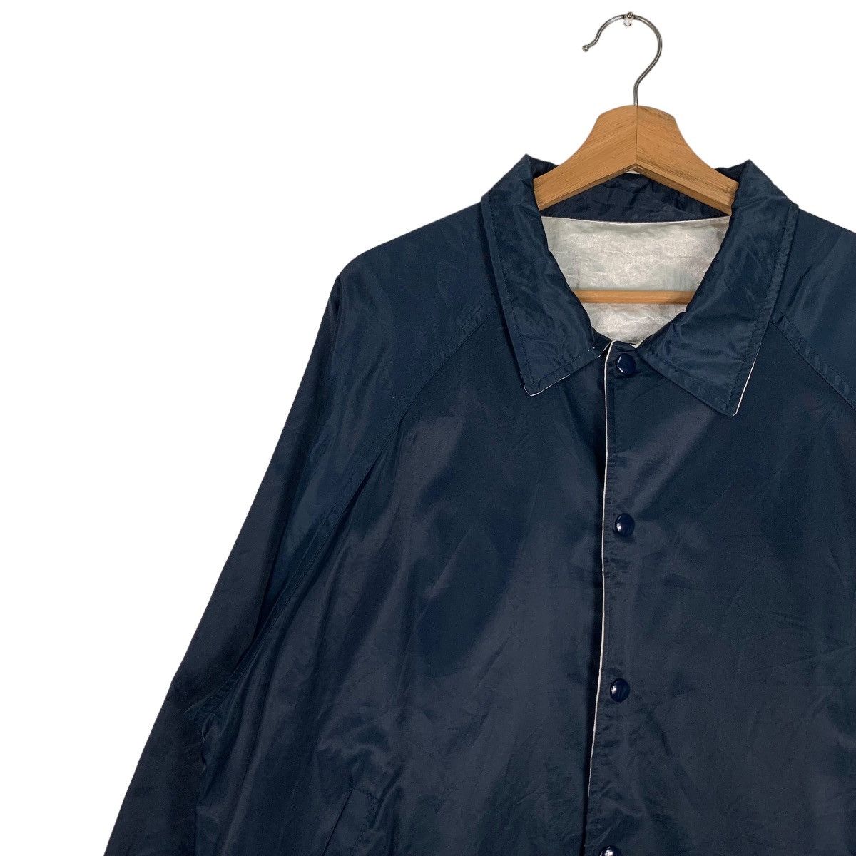 Japanese Brand JAPAN LEAGUE Big Logo Reversible Coach Jacket #0848-C38 Size US L / EU 52-54 / 3 - 8 Thumbnail