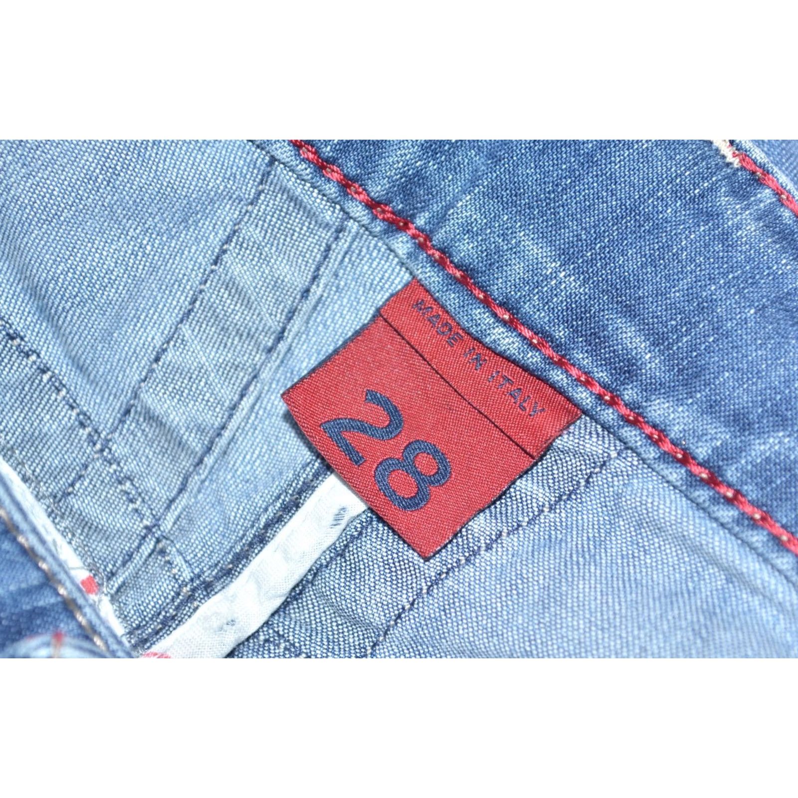 Vintage VINTAGE Le Jean de Marithe Francois Girbaud Jeans Slim Fit 28 Women Blue Denim Stretch Pockets 29in Inseam Mens Womens Size 28" / US 6 / IT 42 - 7 Thumbnail