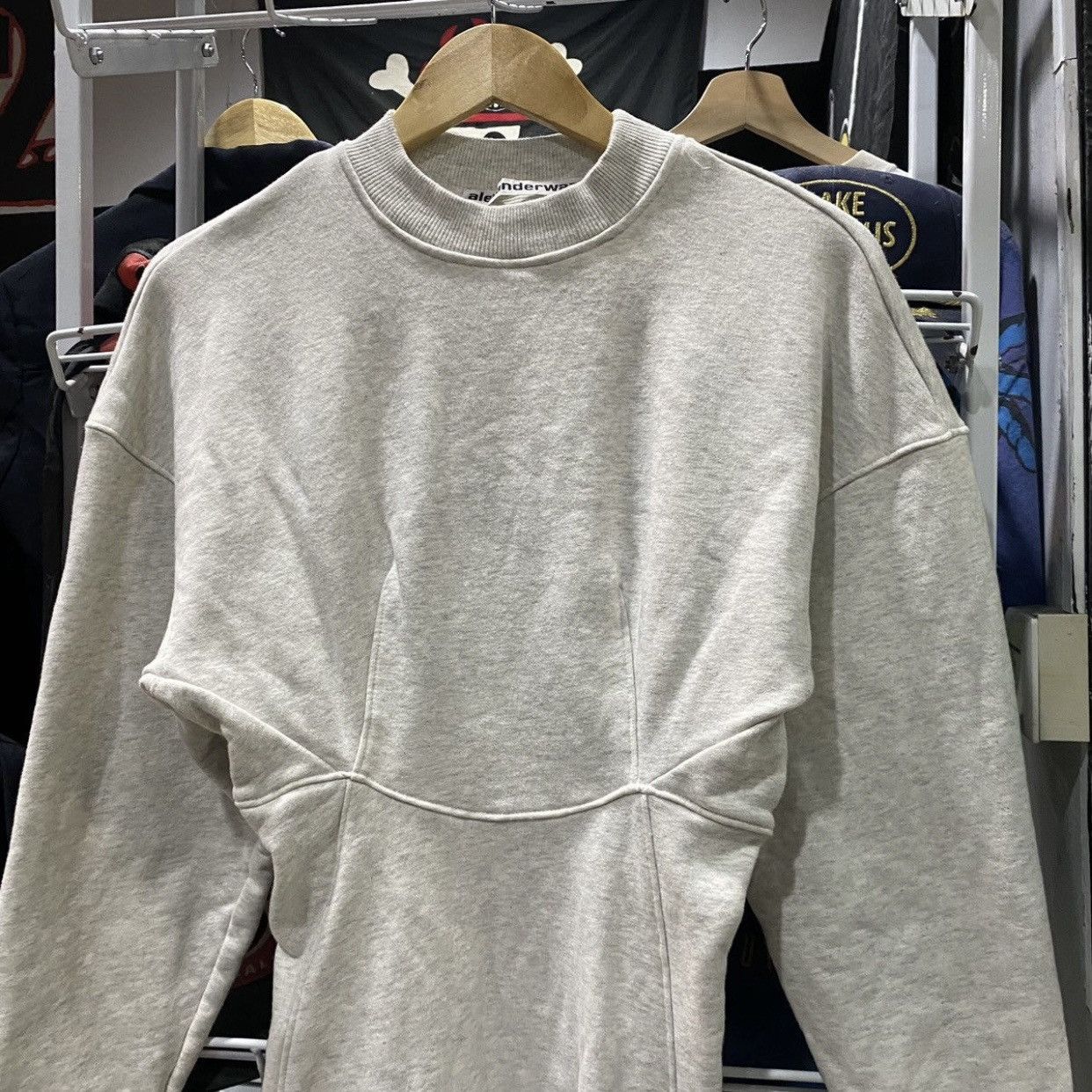 Alexander Wang Alexander Wang Corset Cinched Waist Sweatshirt Dress Grey S Size S / US 4 / IT 40 - 3 Thumbnail