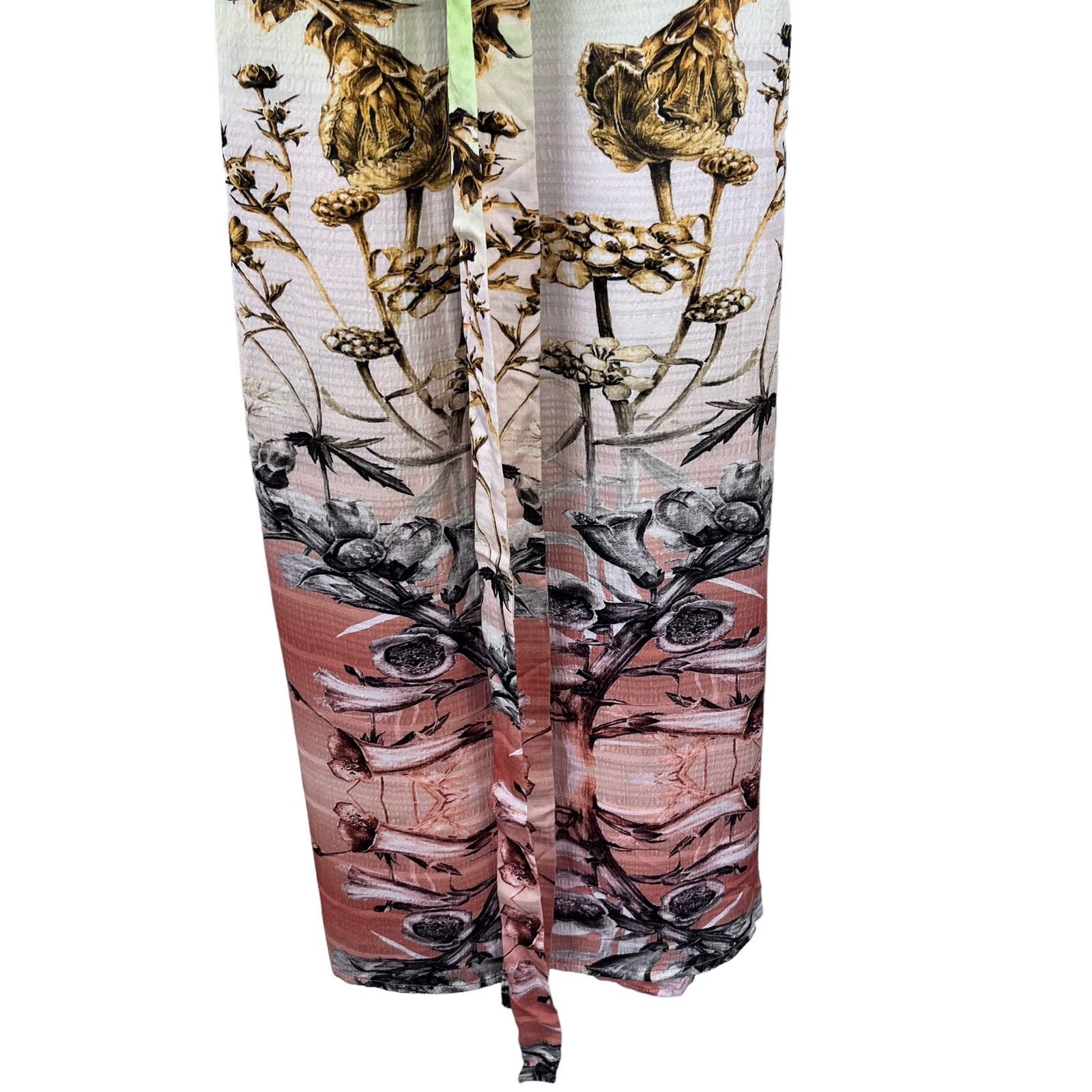 Karen Millen Karen Millen Mirrored Tulipa Print Woven Satin Maxi Dress Size M / US 6-8 / IT 42-44 - 6 Thumbnail