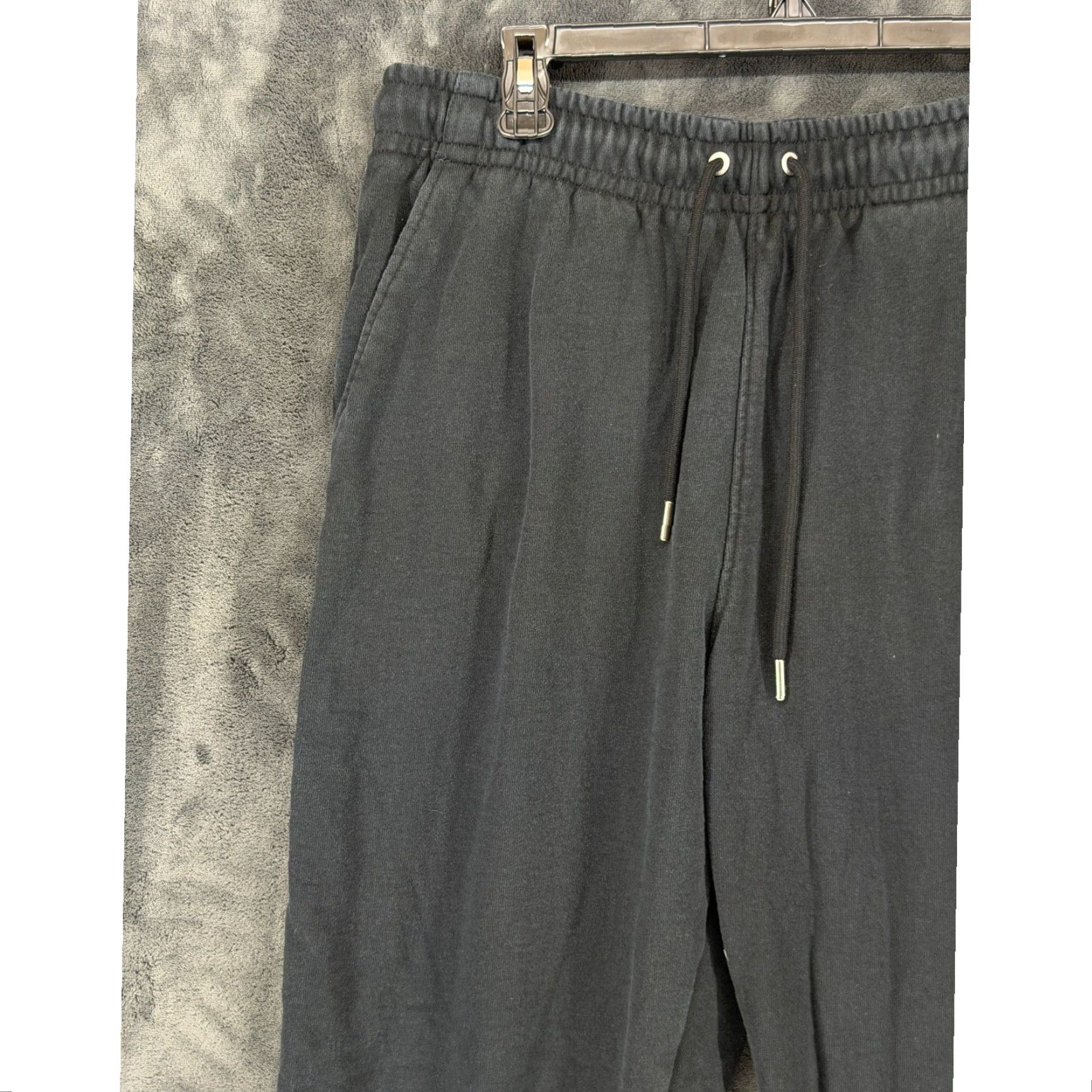 Jordan Brand Jordan Flight Fleece Pants Mens Large Black Washed Joggers DQ7468-010 Cotton Size US 33 - 3 Thumbnail