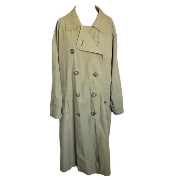 Burberry Vintage Burberry Khaki Light Trench Coat - 38R / L-XL Size US L / EU 52-54 / 3 - 15 Thumbnail