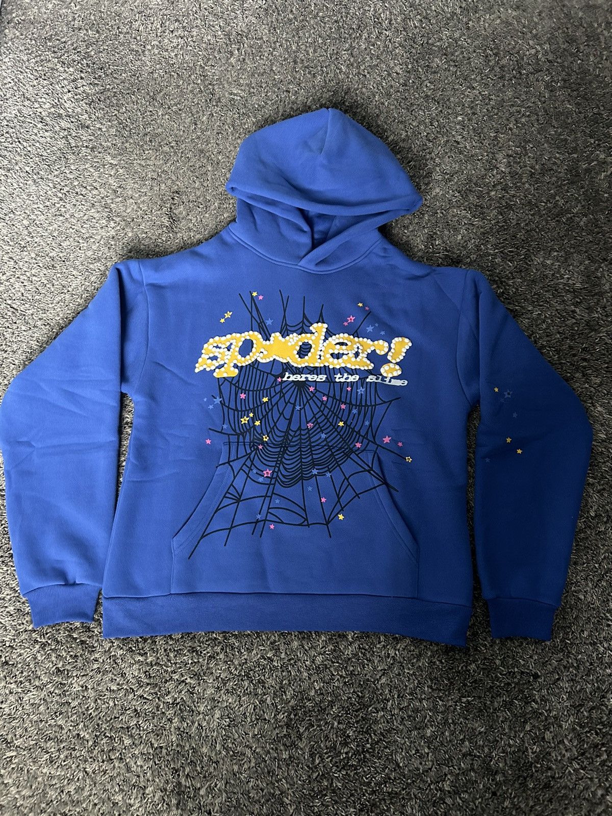 Other Sp5der Hoodie 'TC Blue' | Grailed