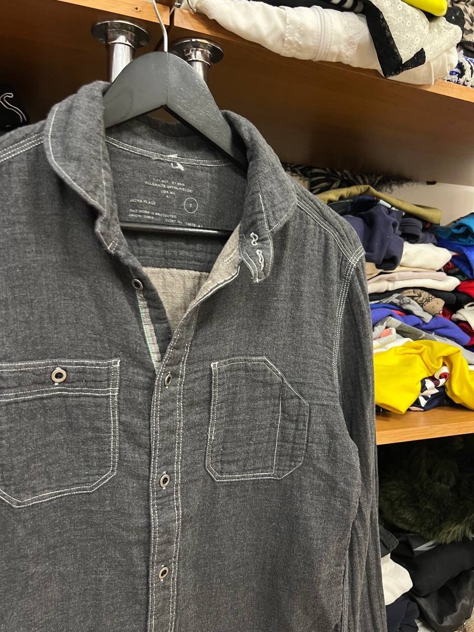 Allsaints Allsaints Luxury Abstract Y2K Grey Rare Shirt Button Ups Size US S / EU 44-46 / 1 - 3 Thumbnail