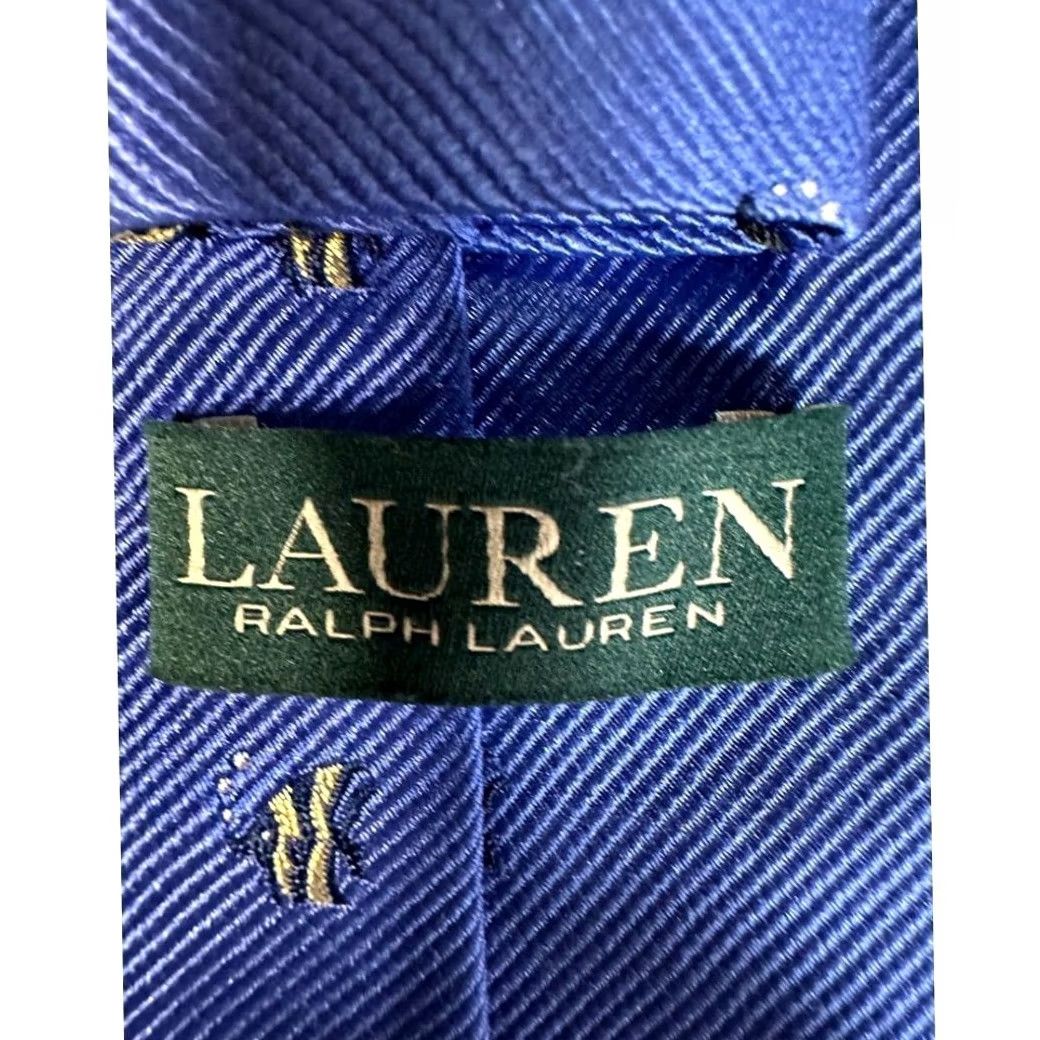 Ralph Lauren Lauren Ralph Lauren Necktie Adult One Size Blue Fish 100% Silk Tie Mens Size 44L - 2 Thumbnail