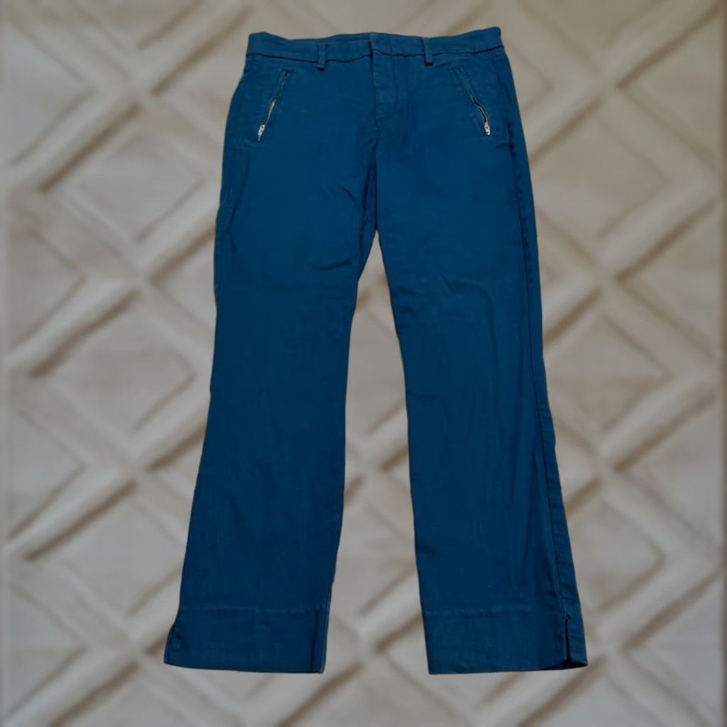 Vintage Level 99 Chino Pants Womens 30 Nocturnal Blue Straight Leg Stretch Casual Workwear Size 30" / US 8 / IT 44 - 1 Thumbnail