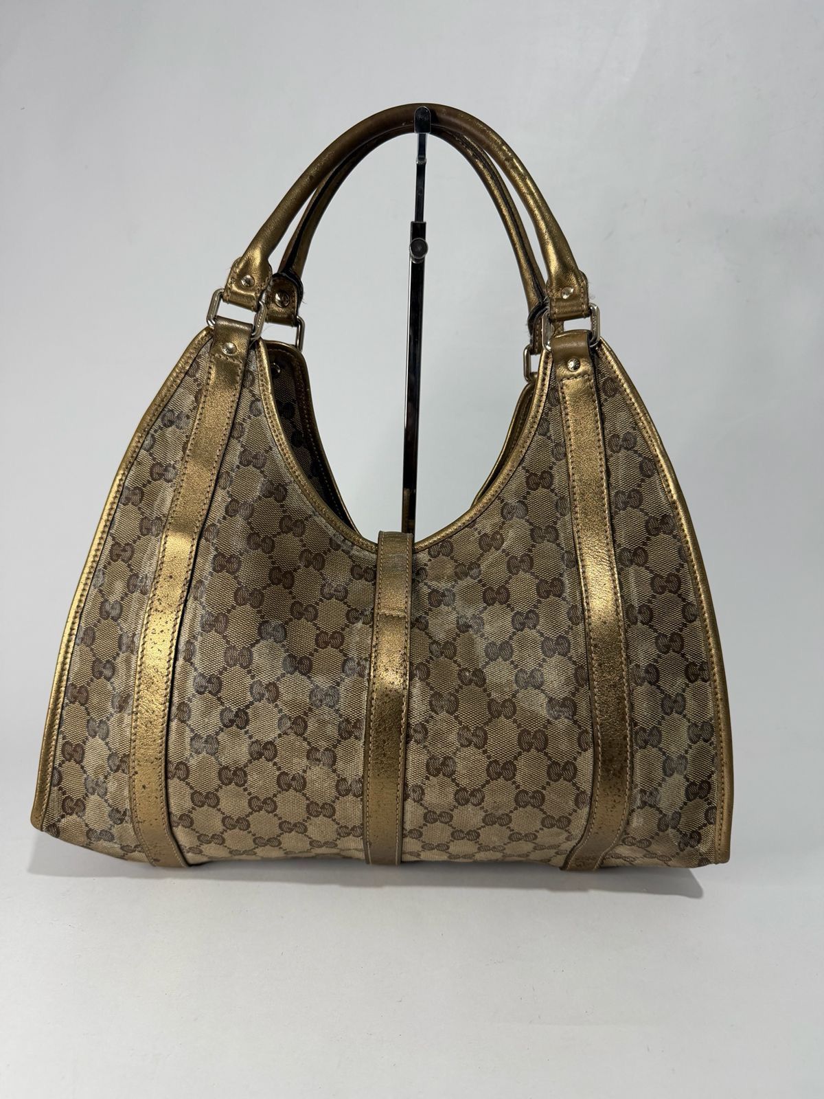 Gucci Gucci Gold GG Crystal Canvas Medium Joy Shoulder Bag Size ONE SIZE - 4 Thumbnail