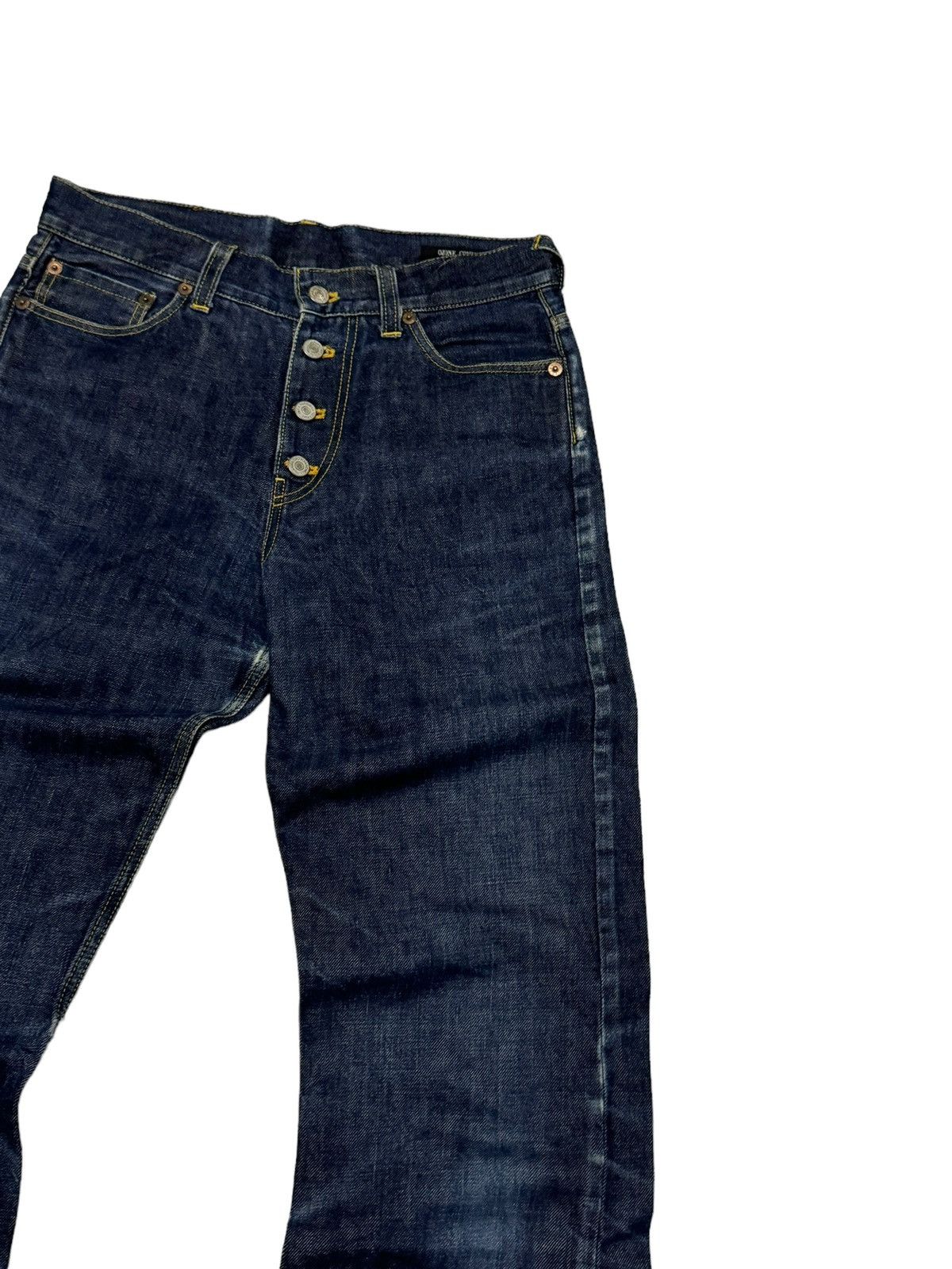 Japanese Brand × Vintage FLARE OZONE COMMUNITY FLOWER EMBROIDERY DENIM JEANS Size US 27 - 5 Thumbnail