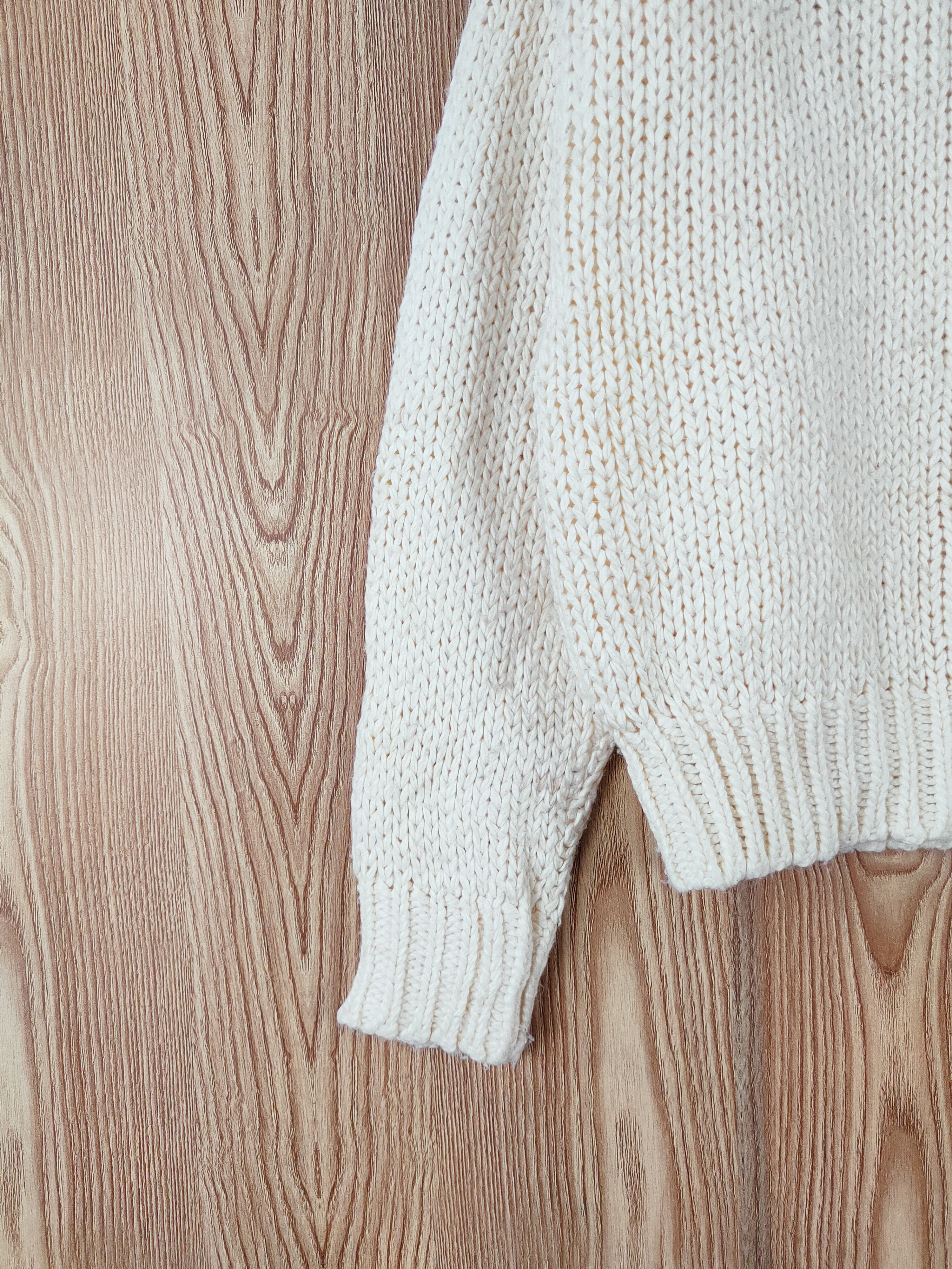 Vintage Bad-Stevie Beige Knitwear Sweatshirts #W485 Size US M / EU 48-50 / 2 - 5 Thumbnail