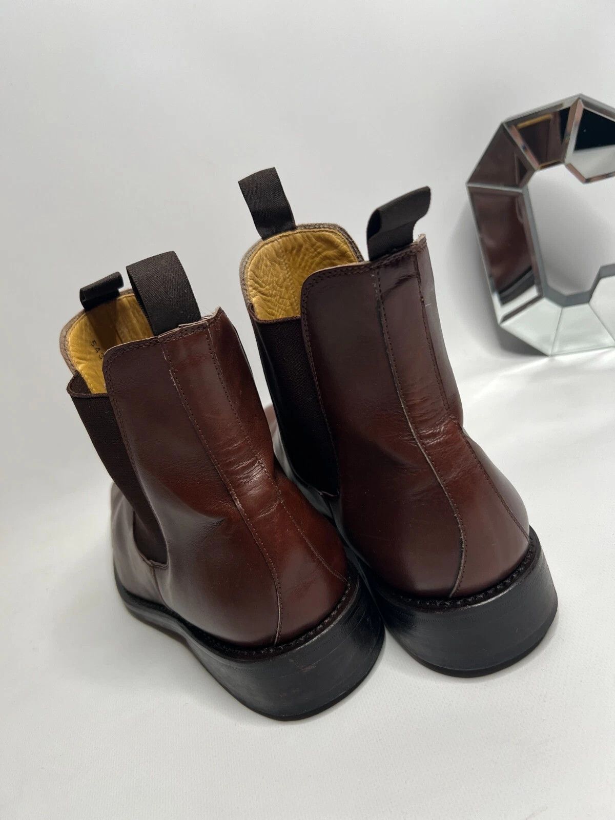 Other THE HOUSE OF BRUAR British Men's Brown Leather Chealse Boots Size US 12.5 / EU 45-46 - 8 Thumbnail