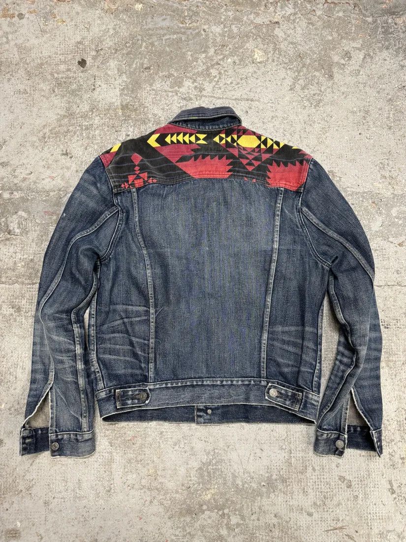 Polo Ralph Lauren × Vintage 1990s Ralph Lauren Faded Blue Denim Indian Jacket Size US M / EU 48-50 / 2 - 4 Thumbnail