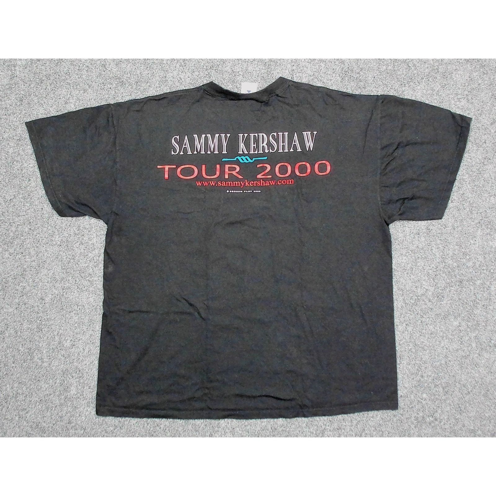 Vintage Delta Y2K Sammy Kershaw Tour 2000 Heavyweight Tee Size 2XL Size US XXL / EU 58 / 5 - 4 Thumbnail