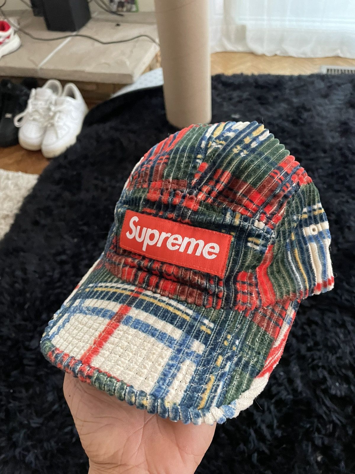 Supreme Supreme Corduroy Camp Cap Plaid Size ONE SIZE - 1 Thumbnail